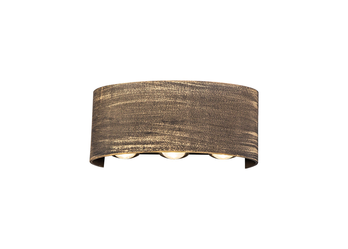 Cavendish Up & Downward Lighting Wall Lamp, 6 x 1W LED, 3000K, 500lm, IP54, Black and Gold, 3yrs Warranty