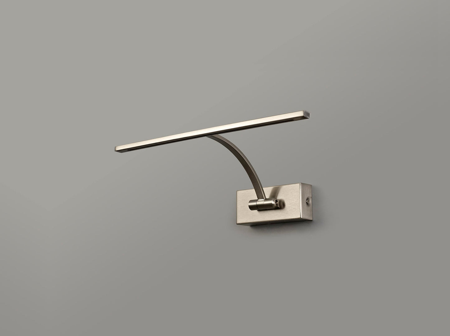 Chorley Small 1 Arm Wall Lamp and Picture Light, 1 x 6W LED, 3000K, 470lm, Satin Nickel, 3yrs Warranty