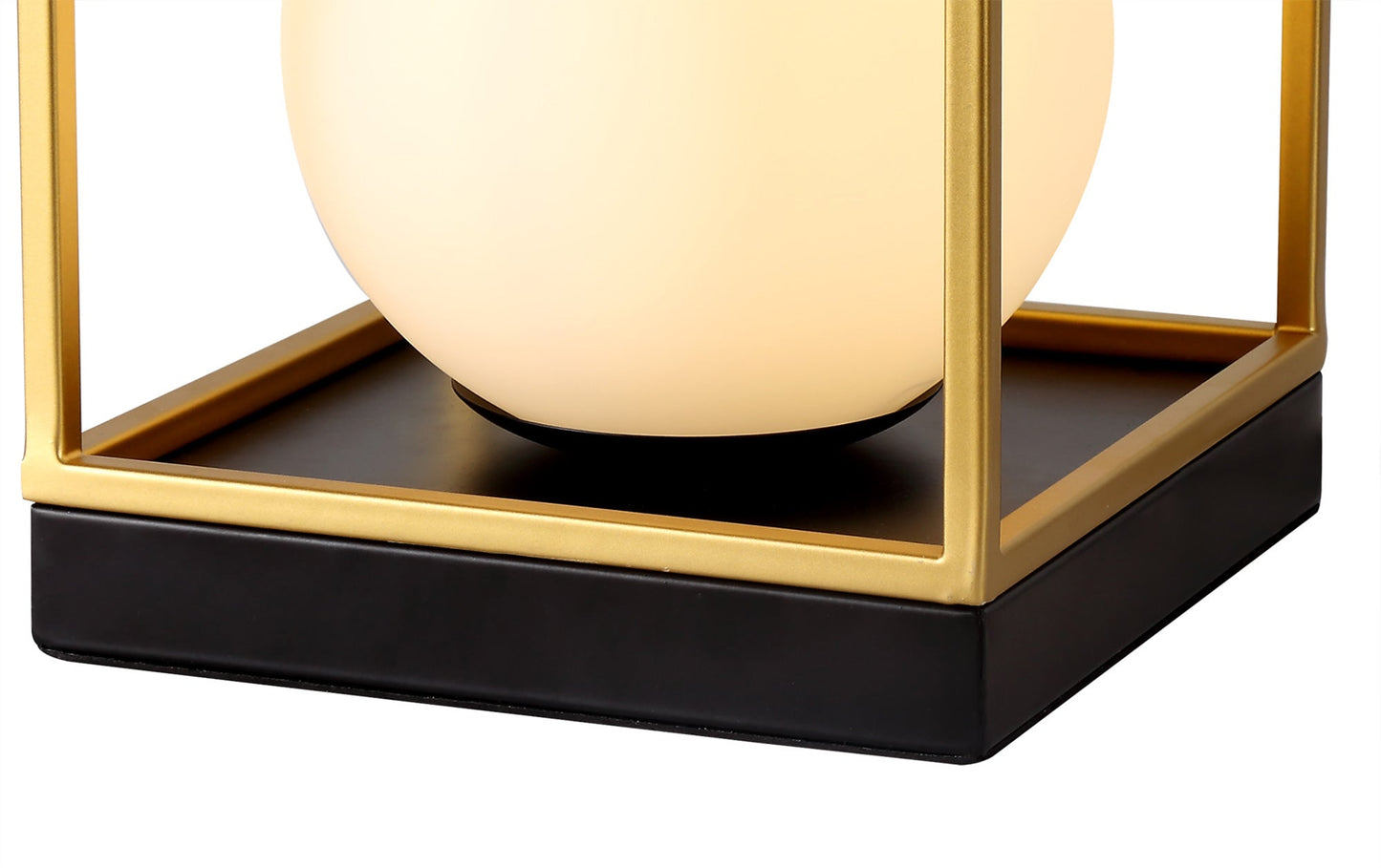 Christleton Table Lamp, 1 Light E14, Matt Black and Painted Gold
