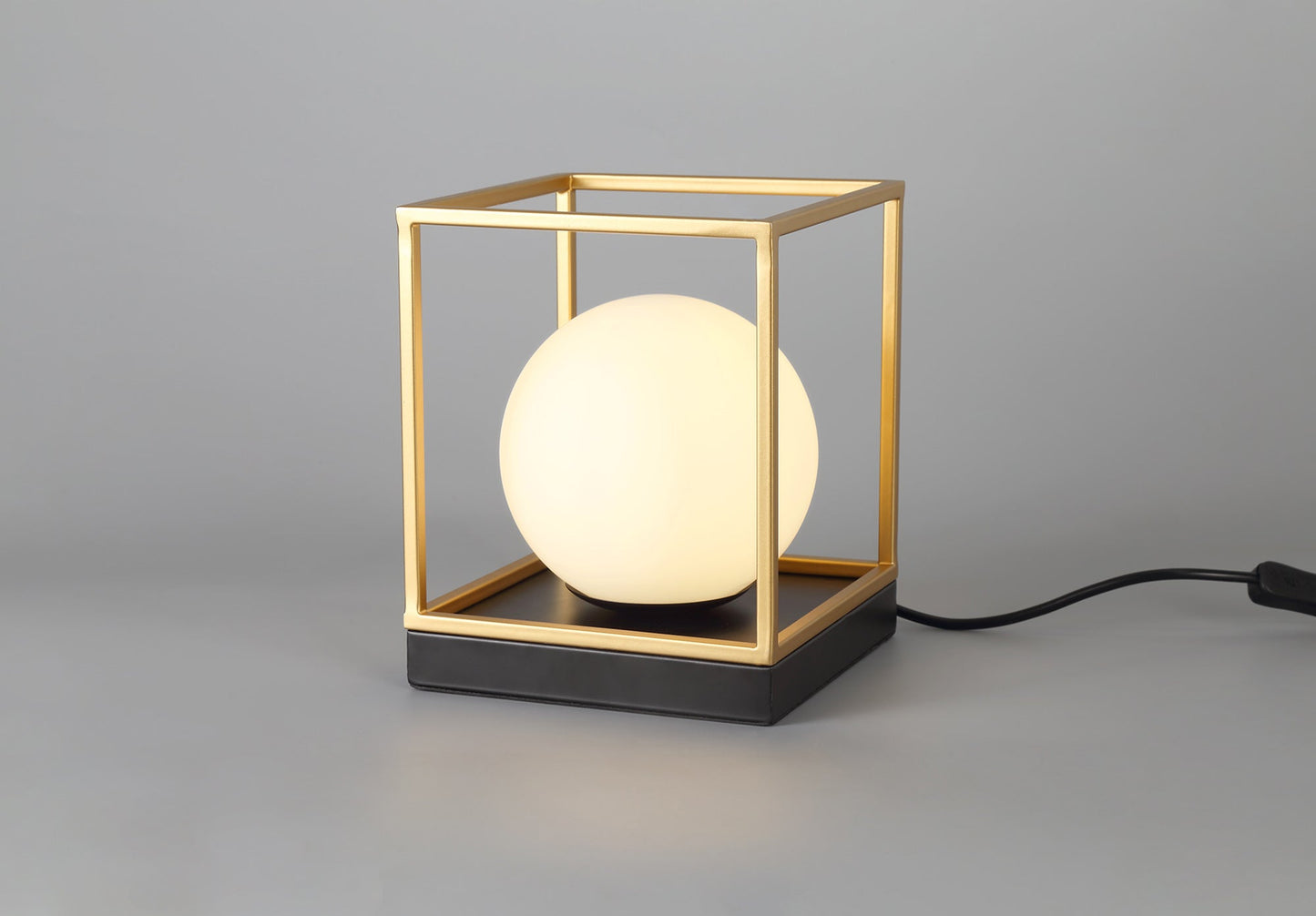 Christleton Table Lamp, 1 Light E14, Matt Black and Painted Gold