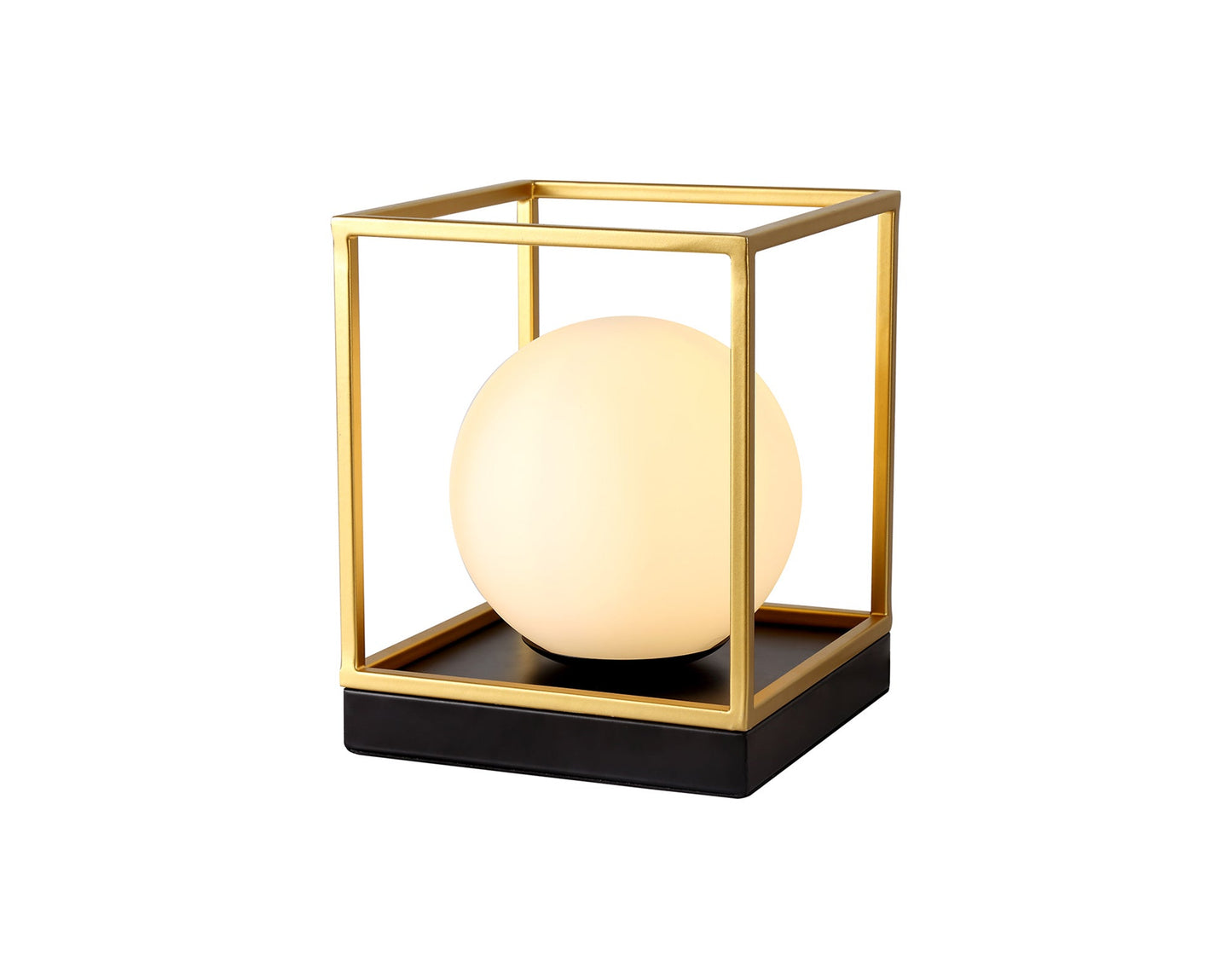 Christleton Table Lamp, 1 Light E14, Matt Black and Painted Gold