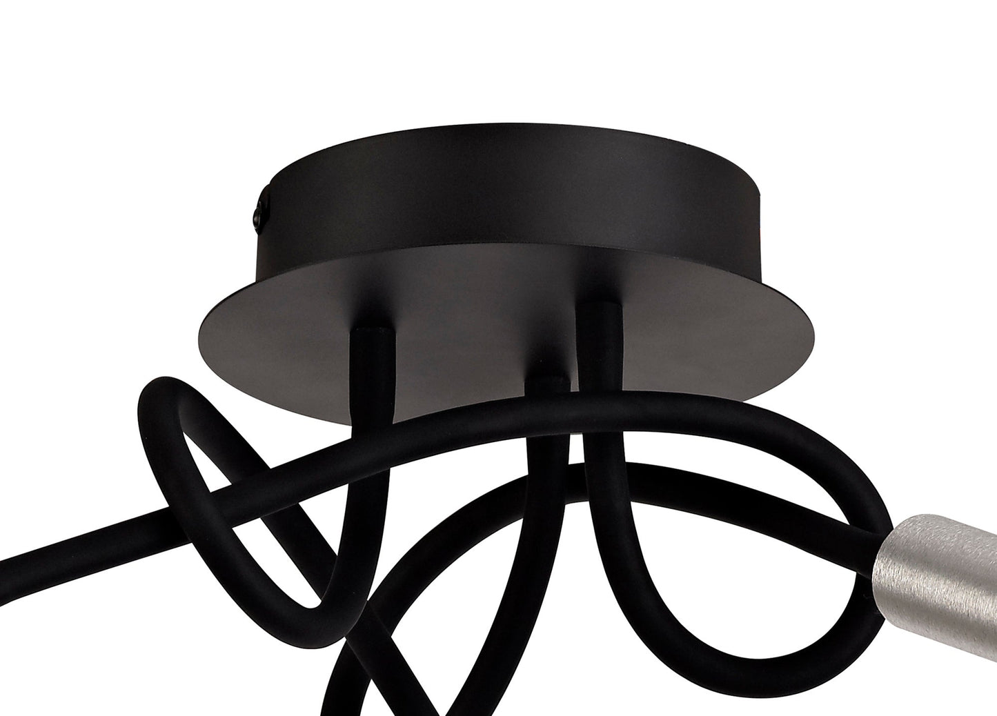 Clifton Ceiling, 3 Light Adjustable Arms, 3 x 5W LED Dimmable, 3000K, 930lm, Black and Aluminium, 3yrs Warranty