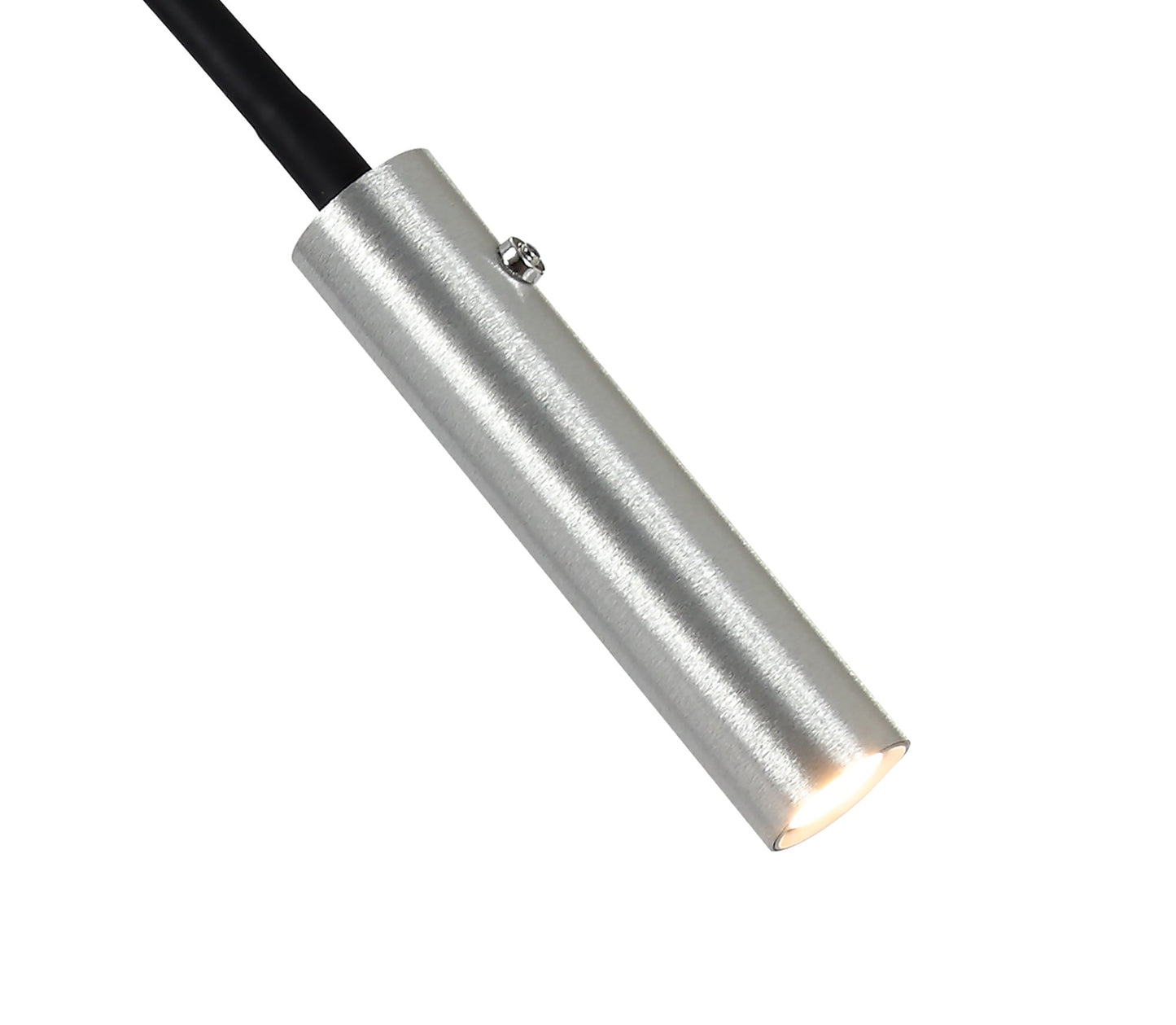 Clifton Table Lamp, 1 Light Adjustable Switched, 1 x 7W LED, 3000K, 436lm, Black and Aluminium, 3yrs Warranty