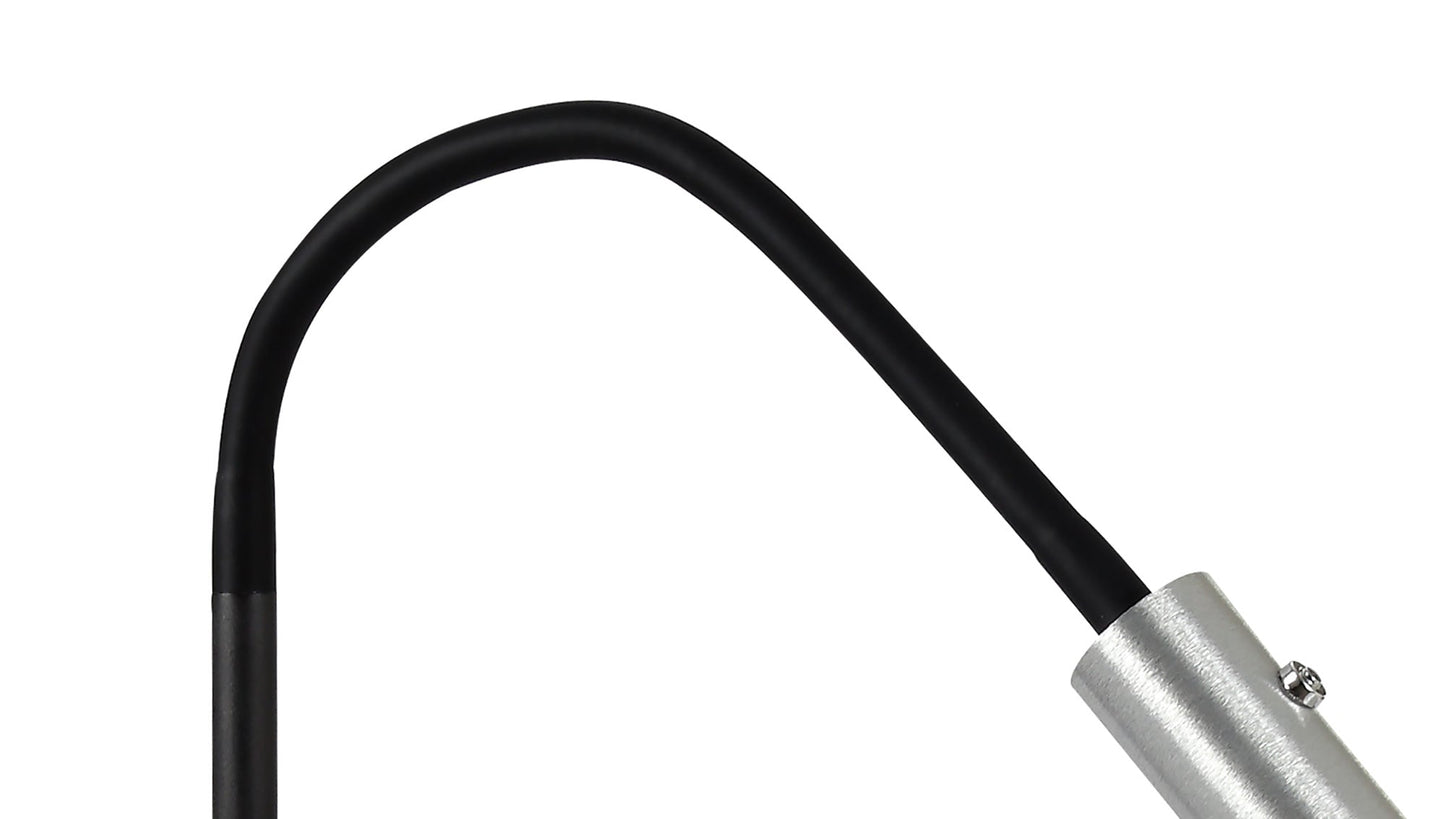 Clifton Table Lamp, 1 Light Adjustable Switched, 1 x 7W LED, 3000K, 436lm, Black and Aluminium, 3yrs Warranty