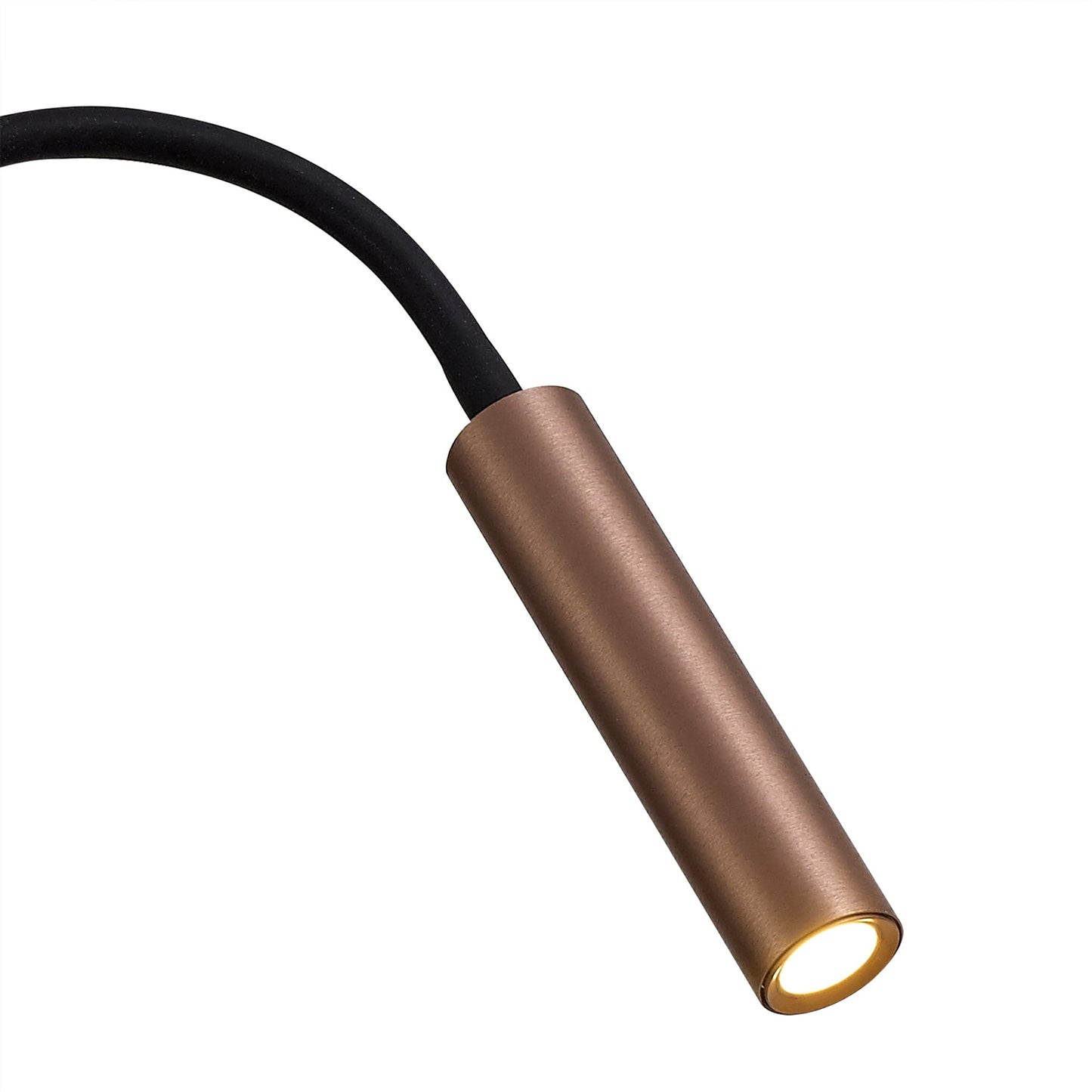 Clifton Ceiling, 1 Light Adjustable Arm, 1 x 5W LED, 3000K, 310lm, Black and Satin Copper, 3yrs Warranty
