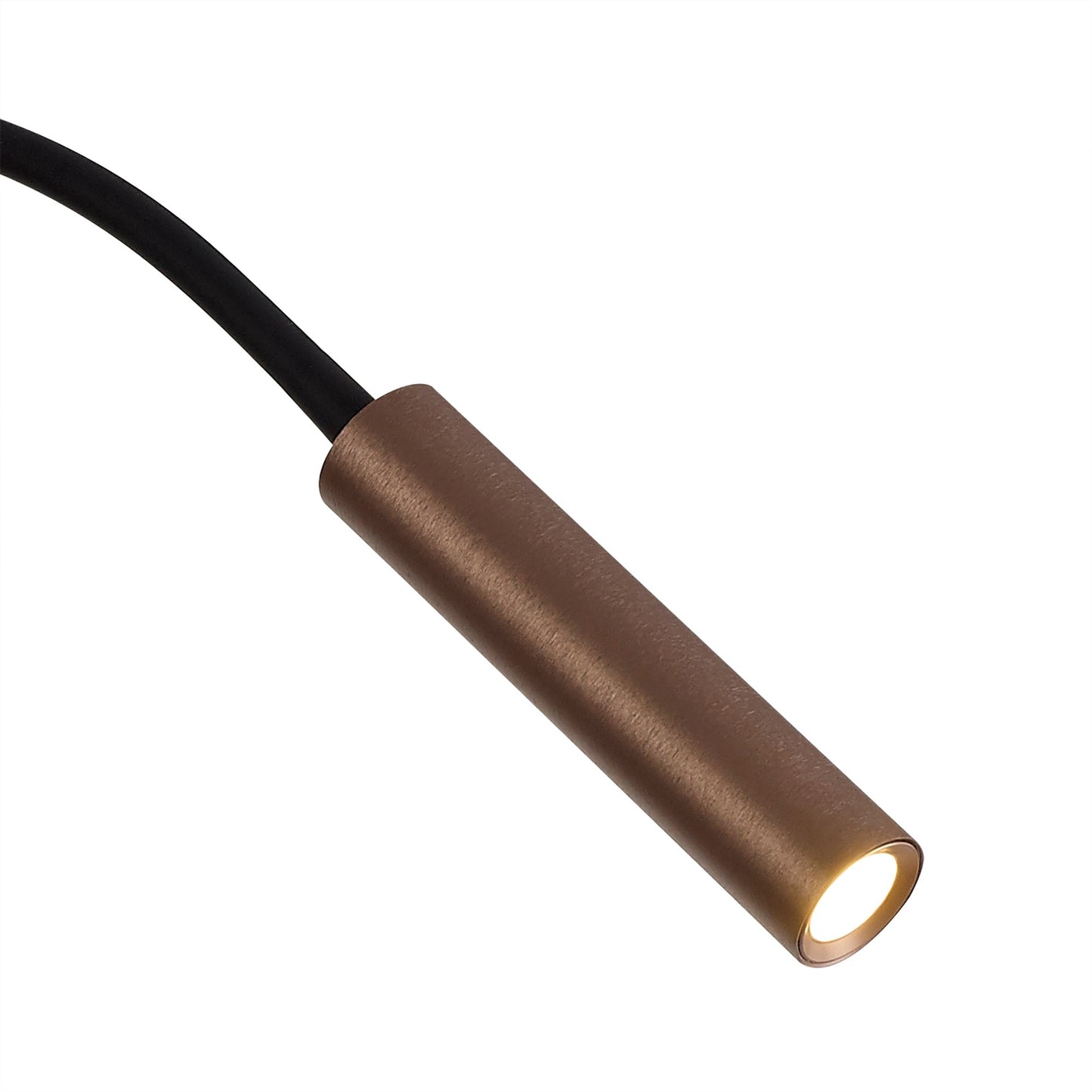 Clifton Ceiling, 5 Light Adjustable Arms, 5 x 5W LED Dimmable, 3000K, 1550lm, Black and Satin Copper, 3yrs Warranty