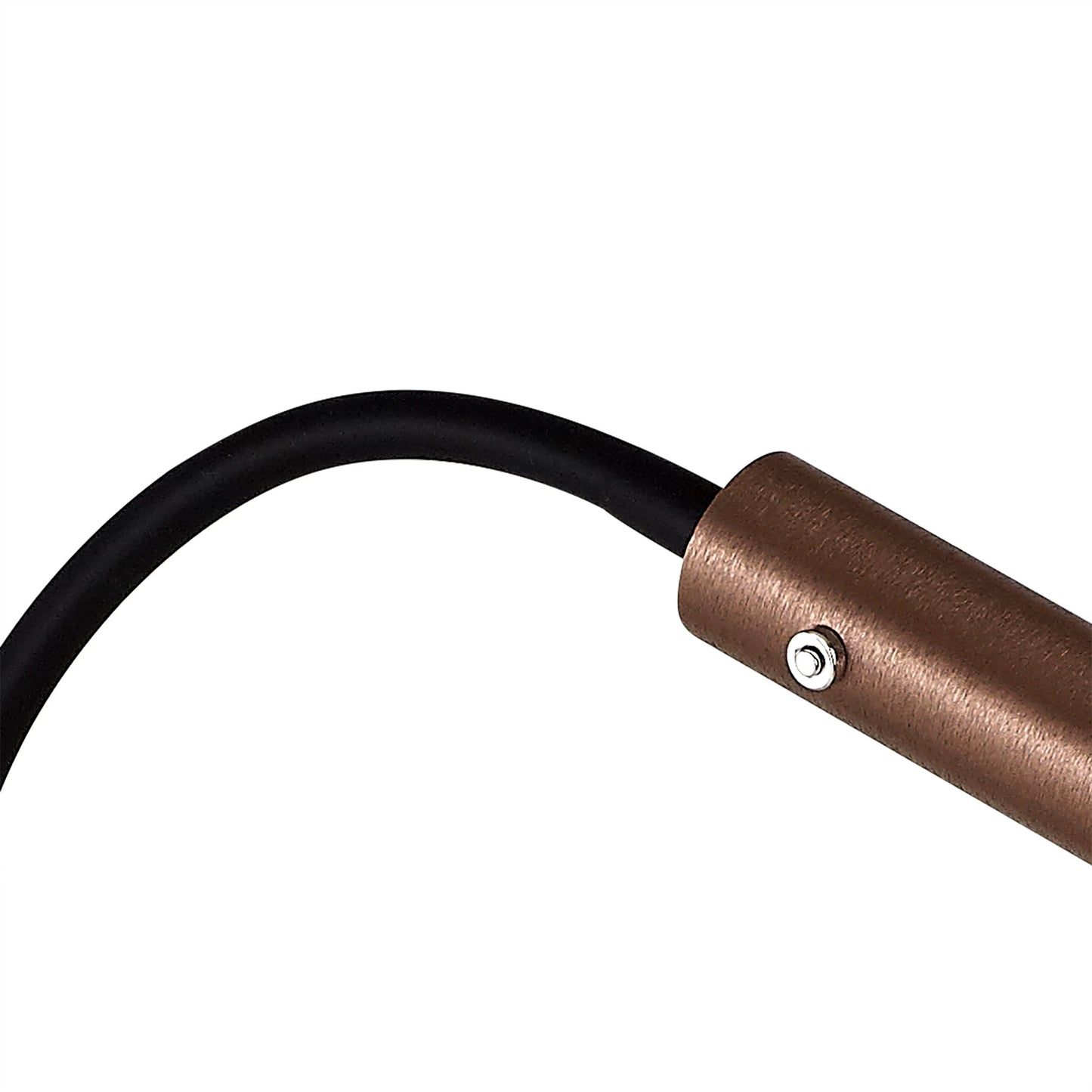 Clifton Table Lamp, 1 Light Adjustable Switched, 1 x 7W LED, 3000K, 436lm, Black and Satin Copper, 3yrs Warranty