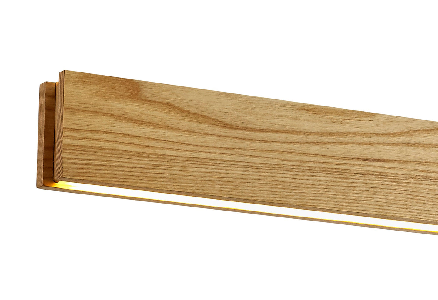Clutton Linear Pendant , 2 x 20W LED, 3000K, 1662lm, Oak, Matt White, 3yrs Warranty