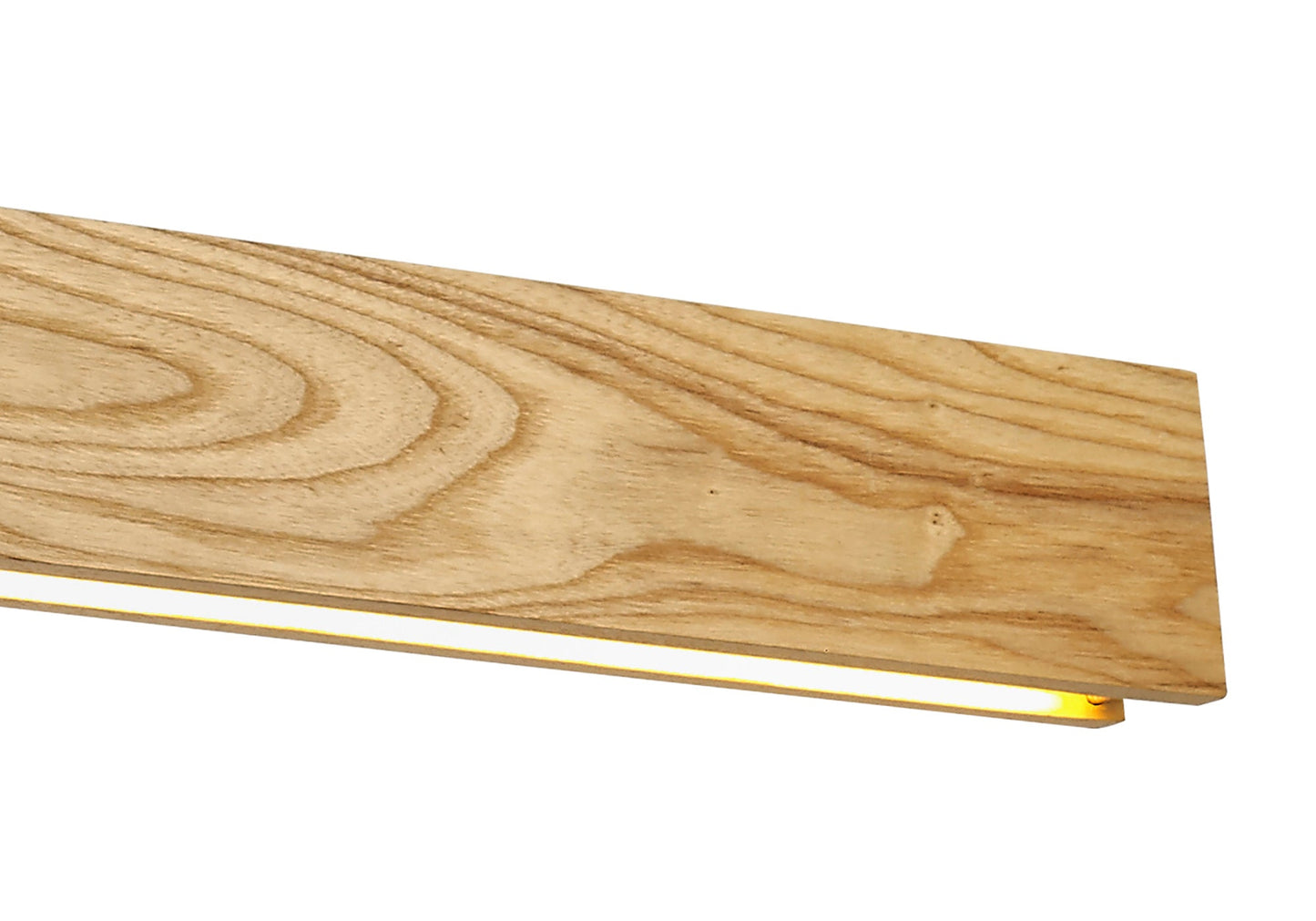 Clutton Linear Pendant , 2 x 20W LED, 3000K, 1662lm, Oak, Matt White, 3yrs Warranty
