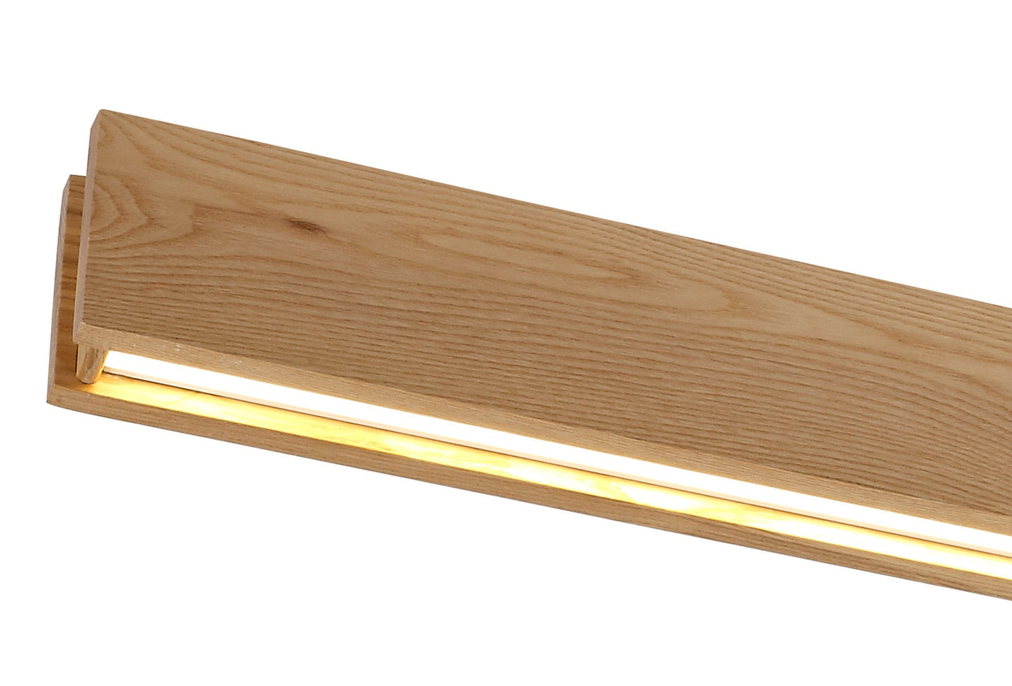 Clutton Ceiling, 2 x 18W LED, 3000K, 1528lm, Oak, Matt White, 3yrs Warranty