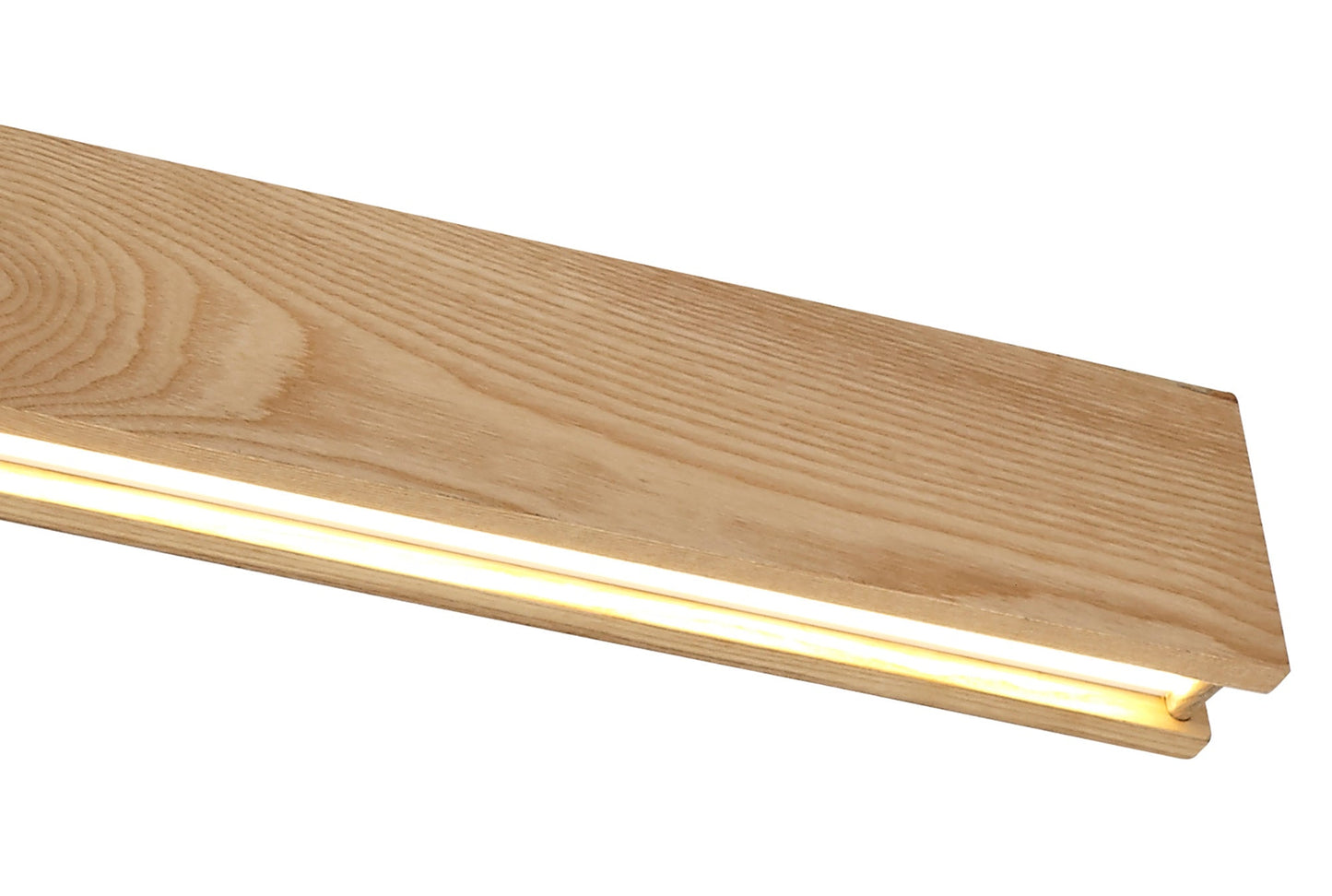 Clutton Ceiling, 2 x 18W LED, 3000K, 1528lm, Oak, Matt White, 3yrs Warranty