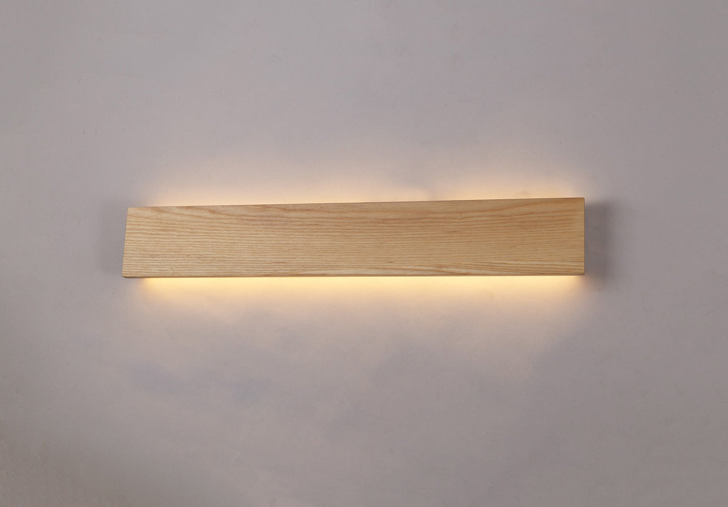 Clutton Wall Lamp, 2 x 10W LED, 3000K, 968lm, Oak and Matt White, 3yrs Warranty