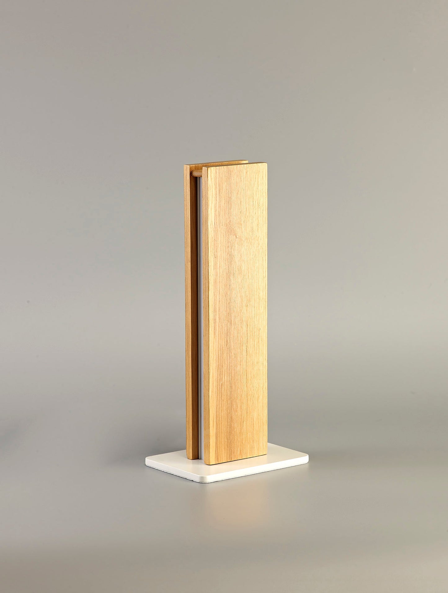 Clutton Table Lamp, 2 x 6W LED, 3000K, 450lm, Oak and Matt White, 3yrs Warranty
