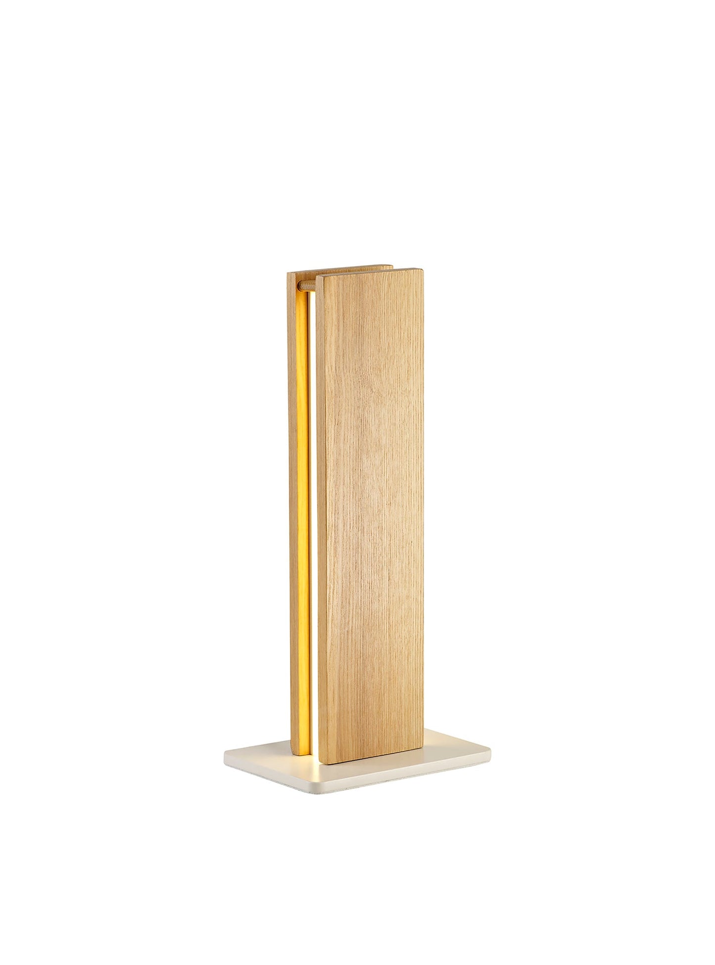 Clutton Table Lamp, 2 x 6W LED, 3000K, 450lm, Oak and Matt White, 3yrs Warranty