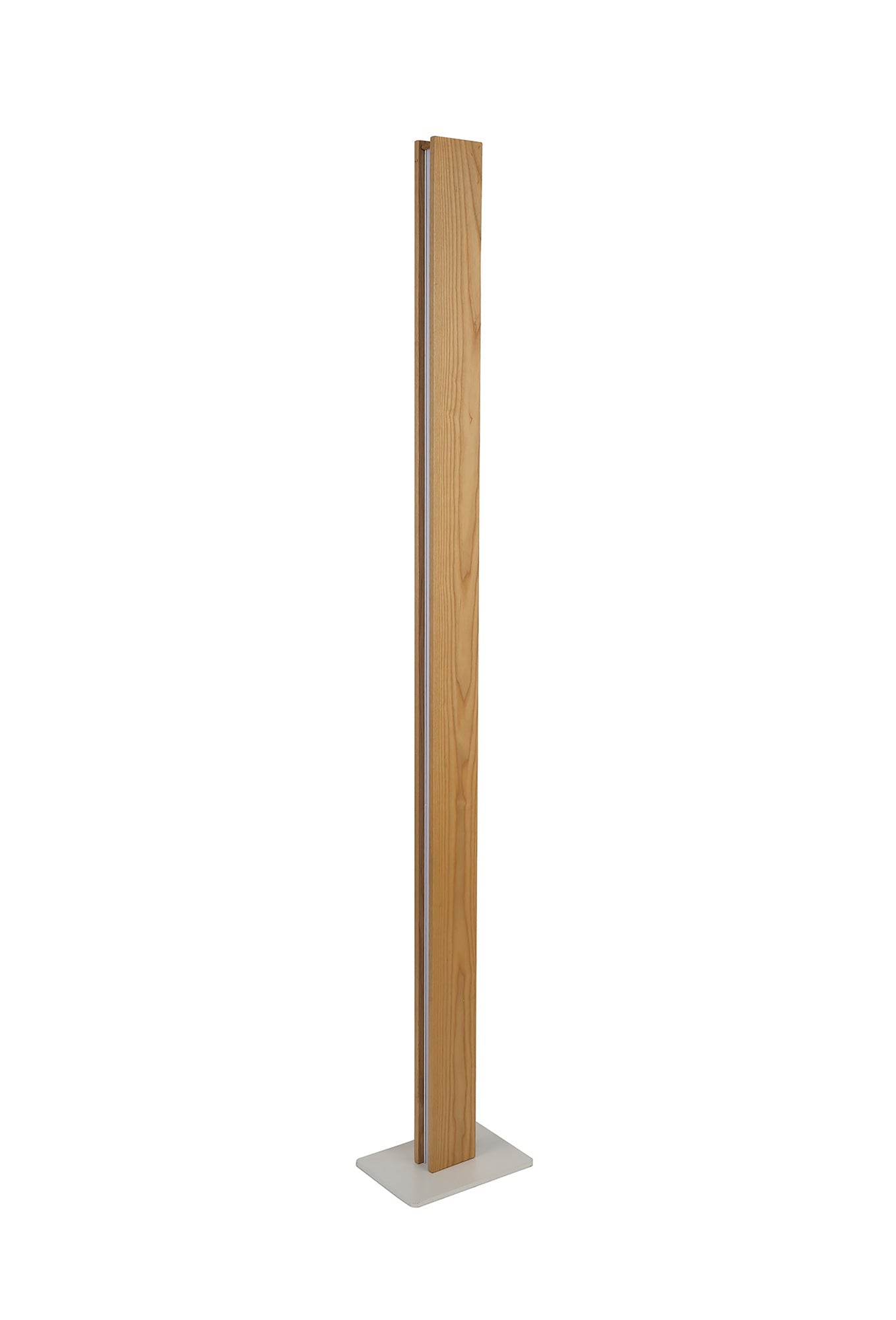 Clutton Floor Lamp, 2 x 18W LED, 3000K, 1560lm, Oak and Matt White, 3yrs Warranty