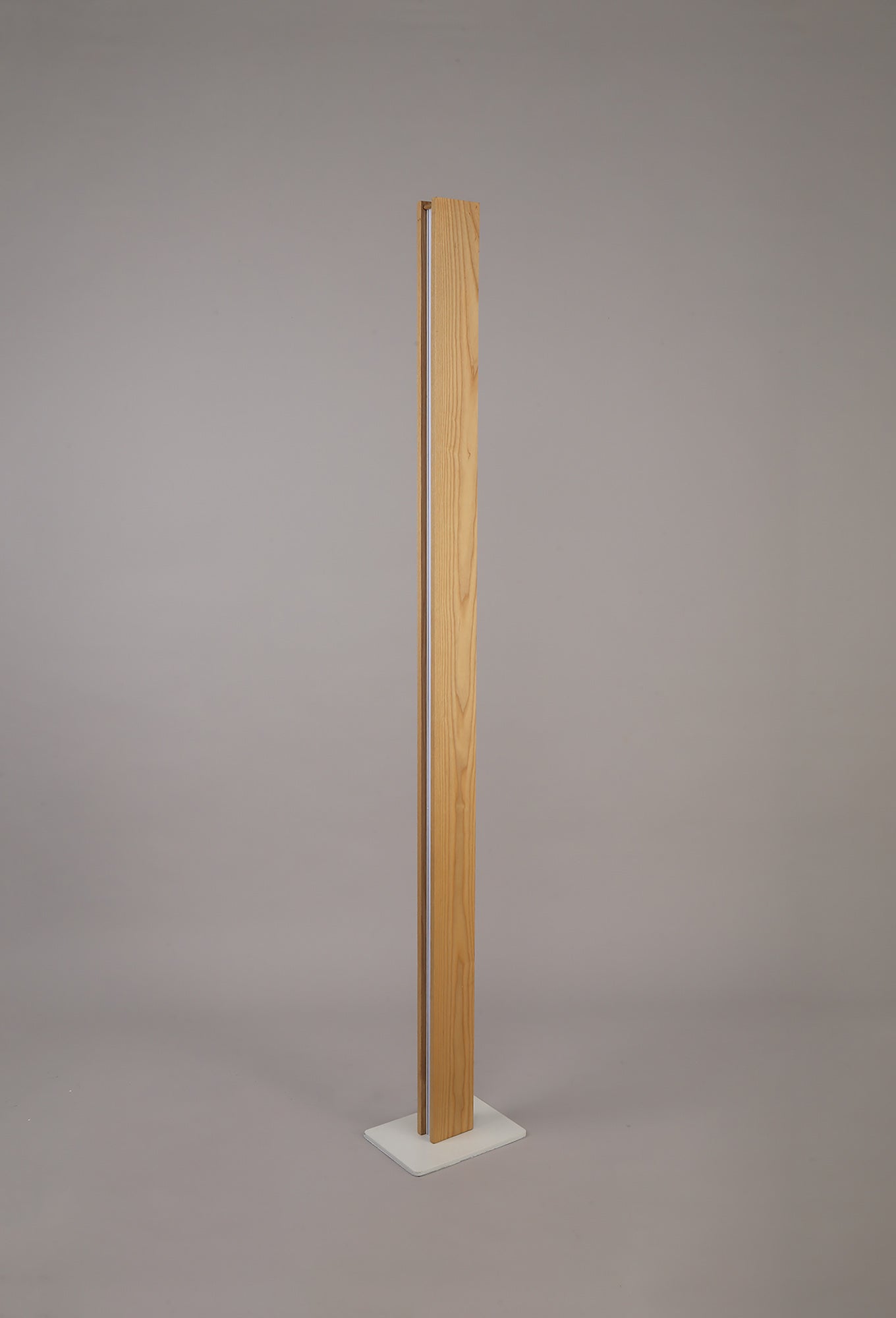 Clutton Floor Lamp, 2 x 18W LED, 3000K, 1560lm, Oak and Matt White, 3yrs Warranty