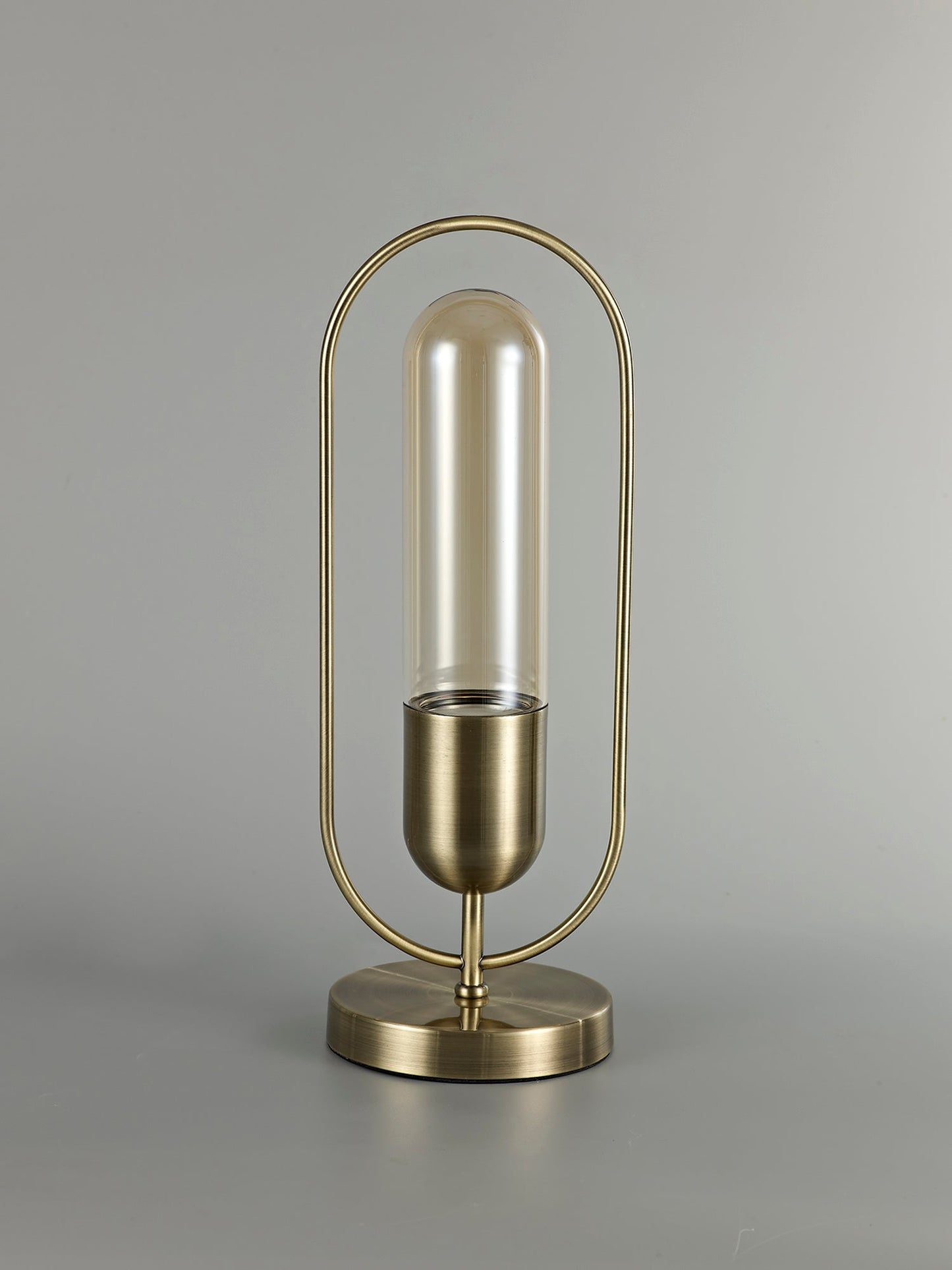 Cranford Table Lamp, 1 x 7W LED, 4000K, 790lm, Antique Brass and Amber, 3yrs Warranty 2
