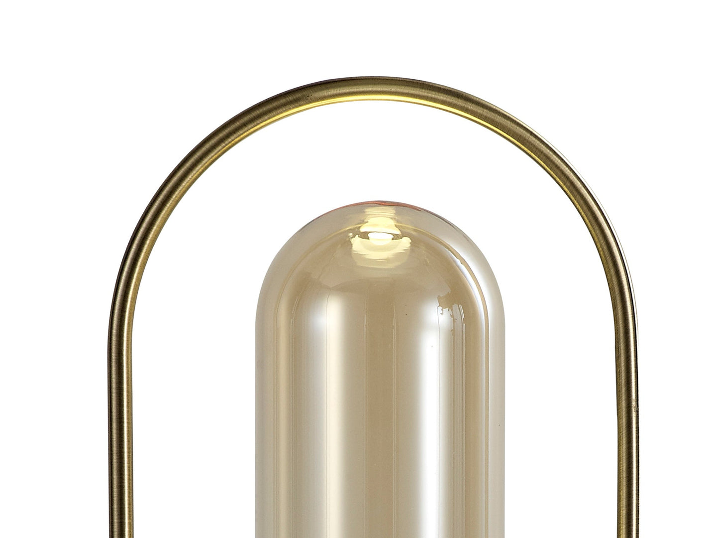 Cranford Table Lamp, 1 x 7W LED, 4000K, 790lm, Antique Brass and Amber, 3yrs Warranty 2