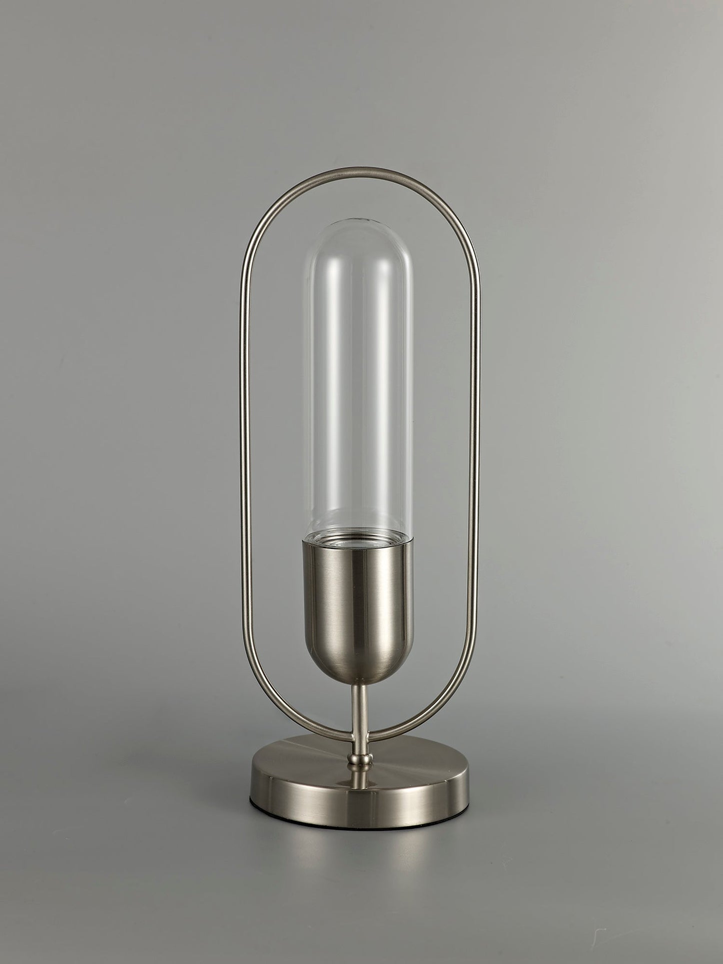 Cranford Table Lamp, 1 x 7W LED, 4000K, 790lm, Satin Nickel and Clear, 3yrs Warranty 2