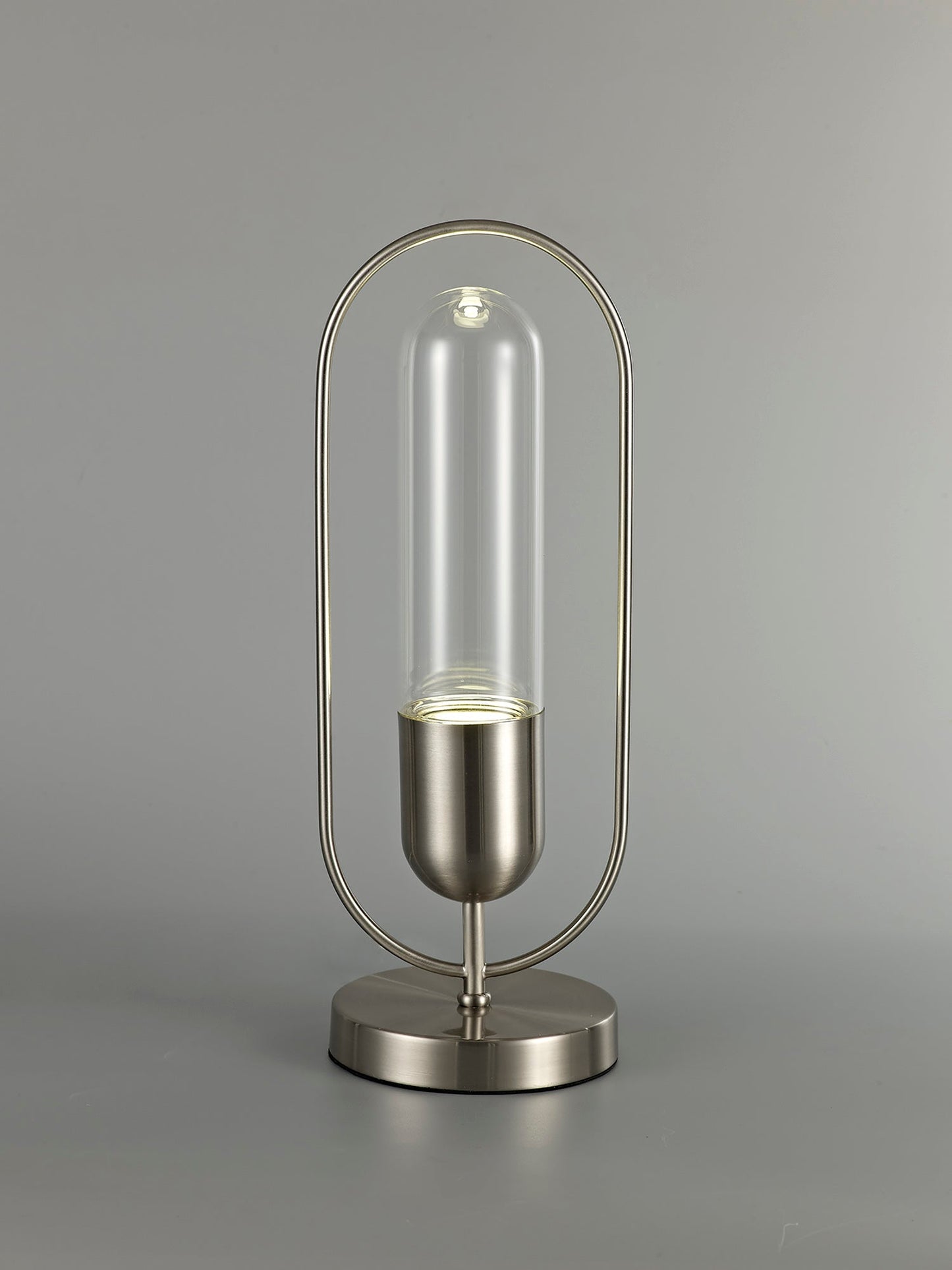 Cranford Table Lamp, 1 x 7W LED, 4000K, 790lm, Satin Nickel and Clear, 3yrs Warranty 2