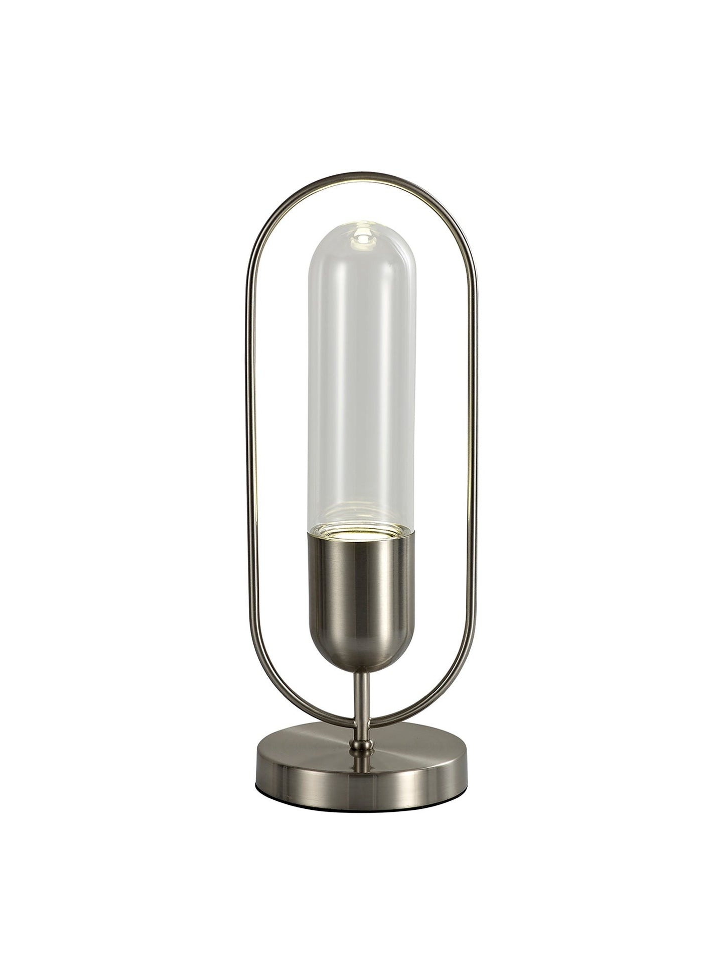 Cranford Table Lamp, 1 x 7W LED, 4000K, 790lm, Satin Nickel and Clear, 3yrs Warranty 2