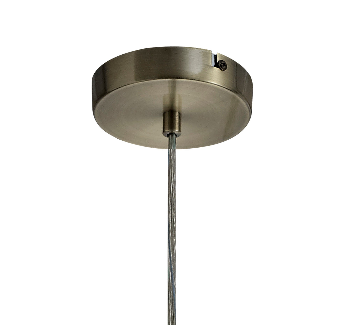 Cranford Rectangular Pendant, 1 x 7W LED, 4000K, 790lm, Antique Brass and Amber, 3yrs Warranty 2