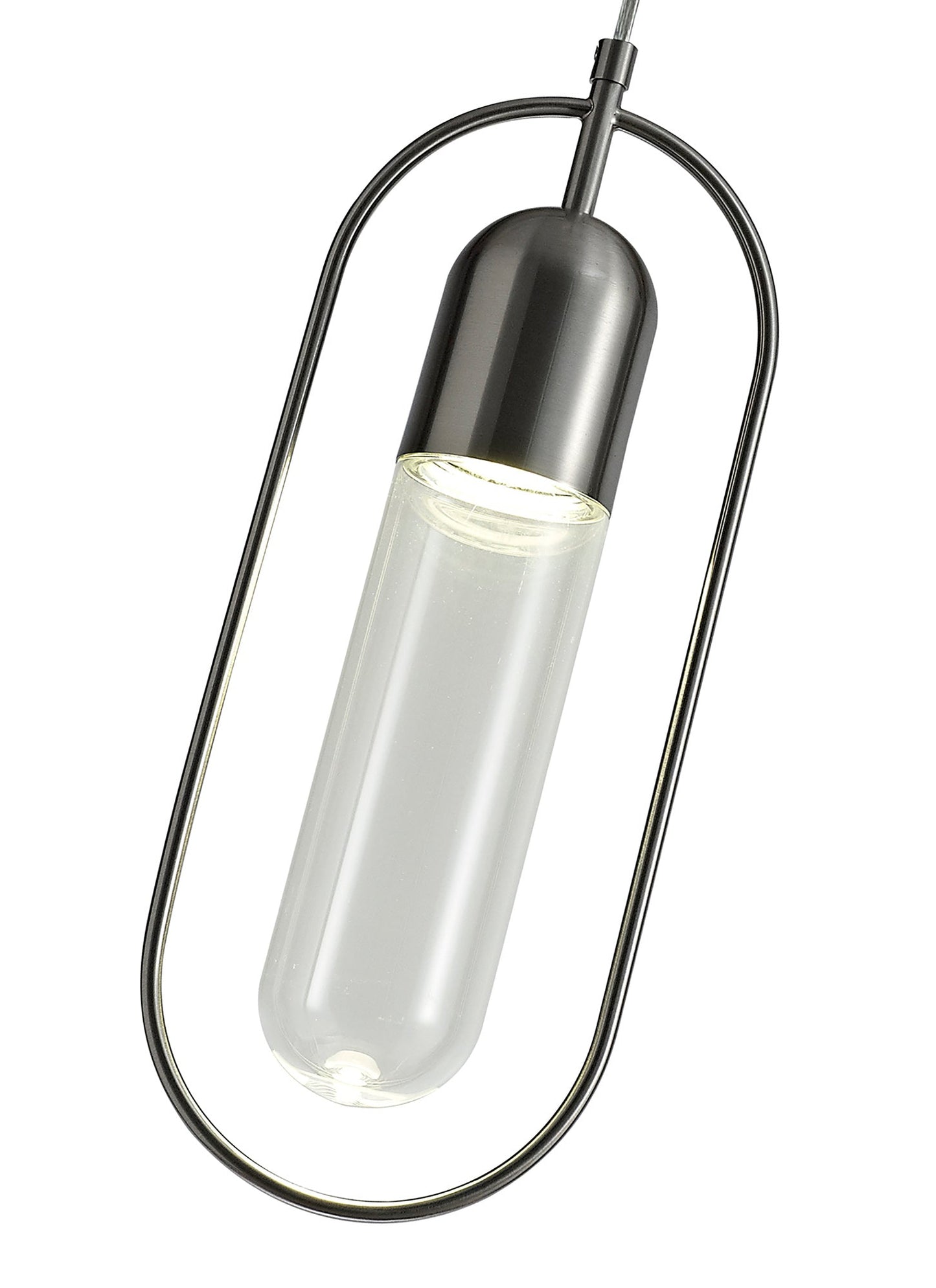 Cranford Pendant, 1 x 7W LED, 4000K, 790lm, Satin Nickel and Clear, 3yrs Warranty 2