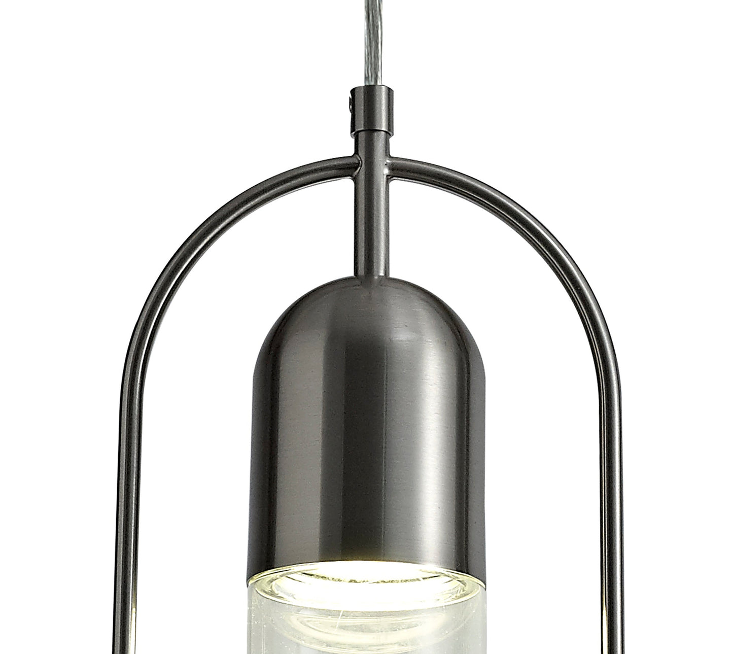 Cranford Pendant, 1 x 7W LED, 4000K, 790lm, Satin Nickel and Clear, 3yrs Warranty 2