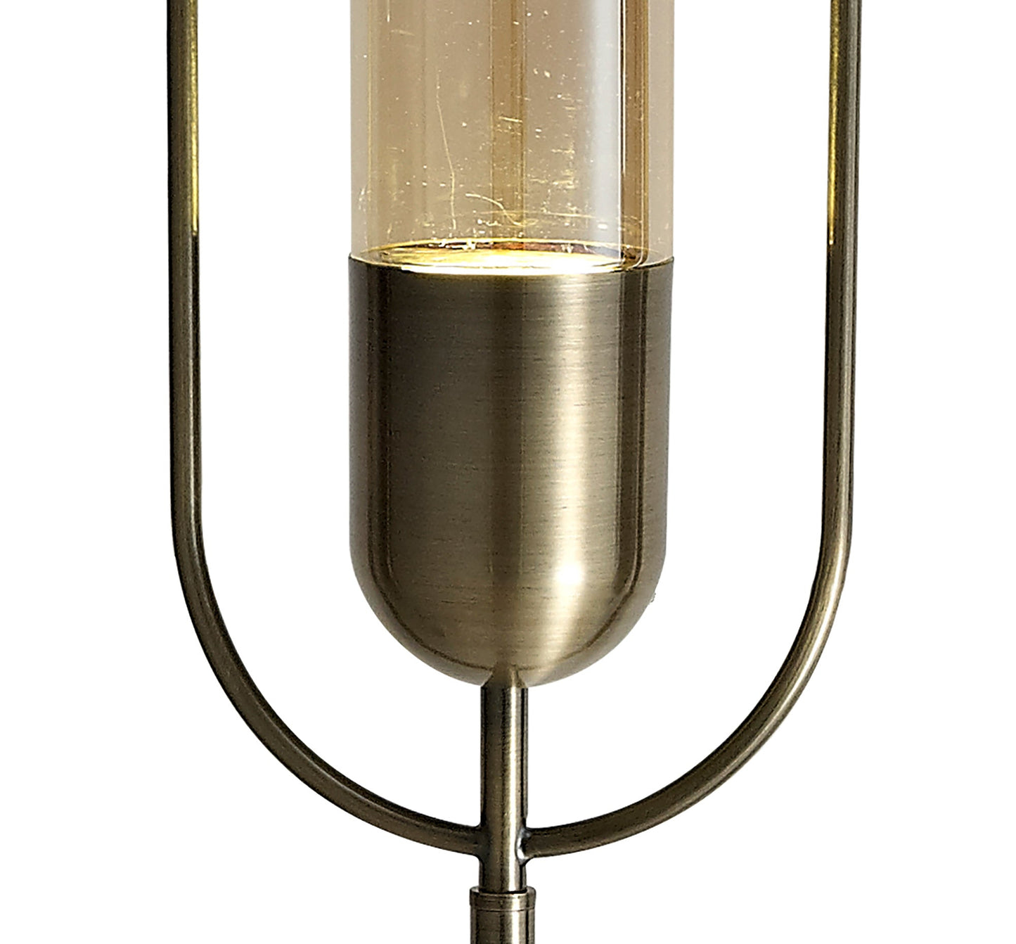 Cranford Floor Lamp, 1 x 7W LED, 4000K, 790lm, Antique Brass and Amber, 3yrs Warranty 2