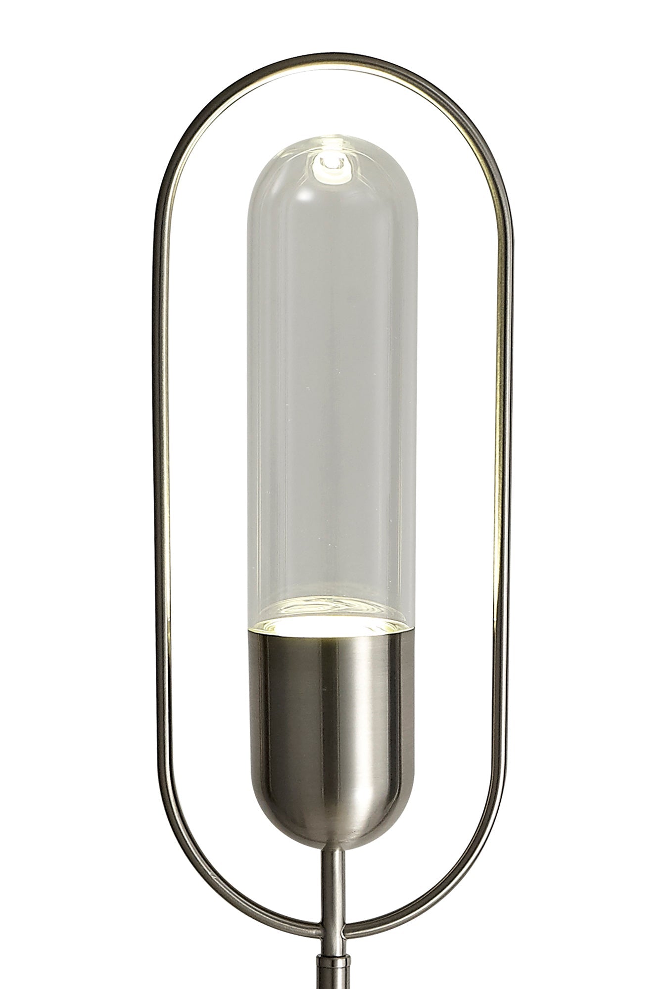 Cranford Floor Lamp, 1 x 7W LED, 4000K, 790lm, Satin Nickel and Clear, 3yrs Warranty 2