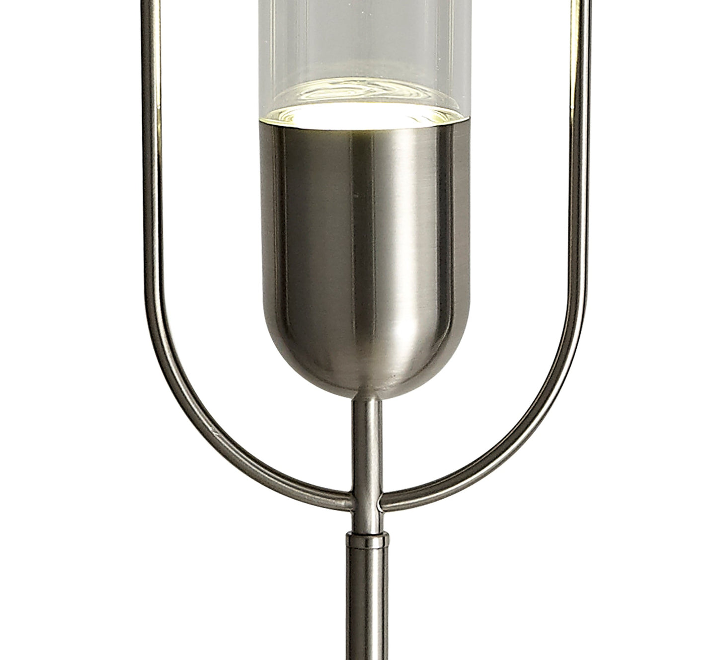 Cranford Floor Lamp, 1 x 7W LED, 4000K, 790lm, Satin Nickel and Clear, 3yrs Warranty 2