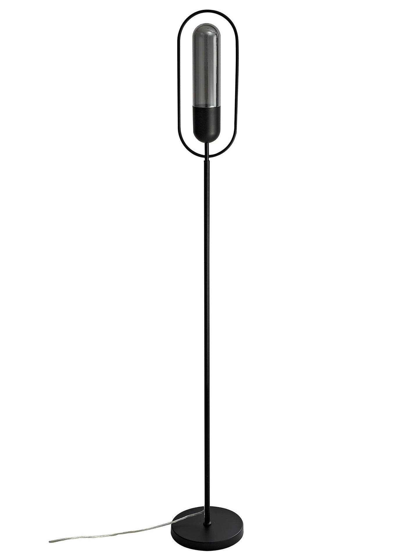 Cranford Floor Lamp, 1 x 7W LED, 4000K, 790lm, Black and Smoked, 3yrs Warranty 2