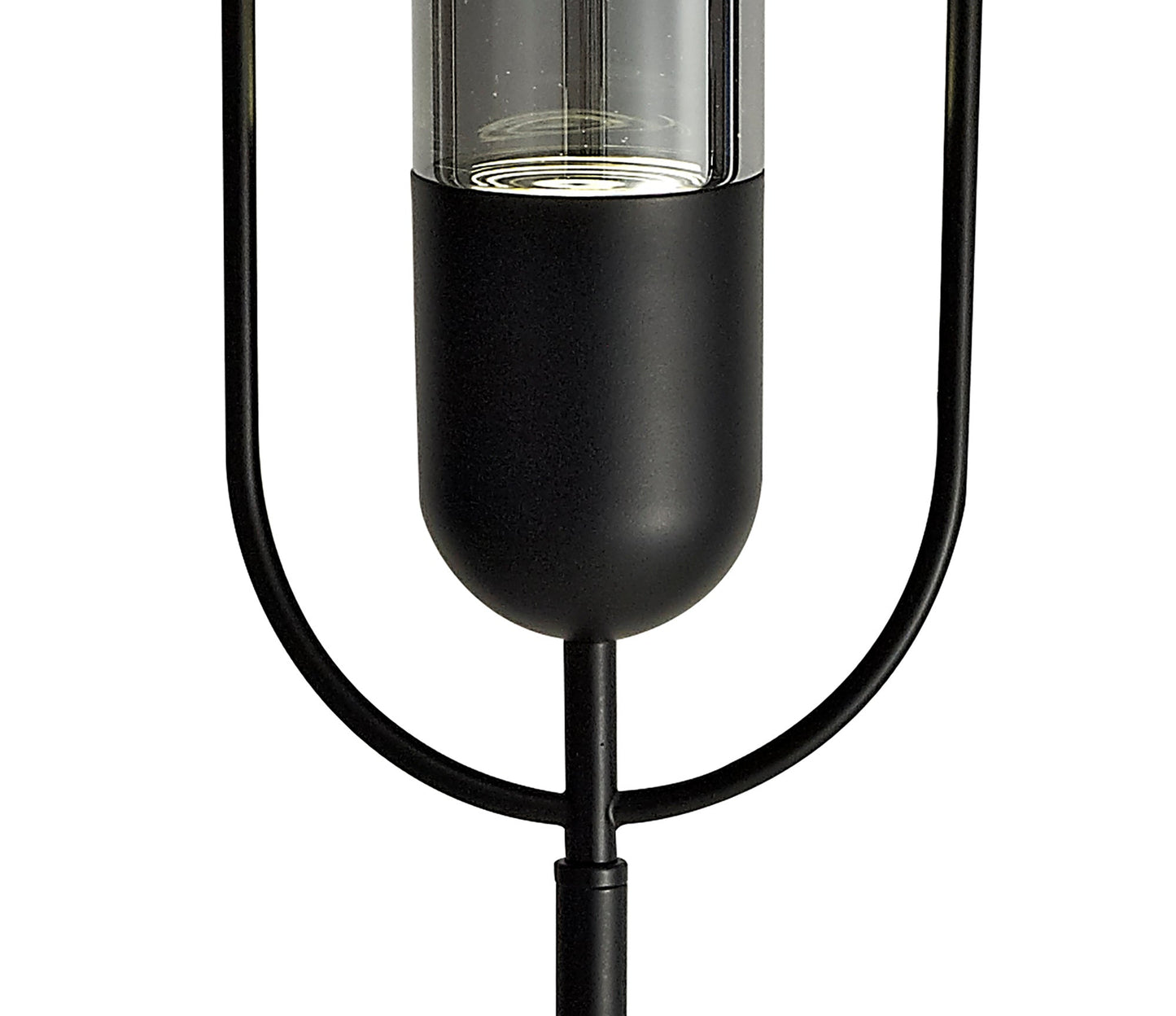 Cranford Floor Lamp, 1 x 7W LED, 4000K, 790lm, Black and Smoked, 3yrs Warranty 2
