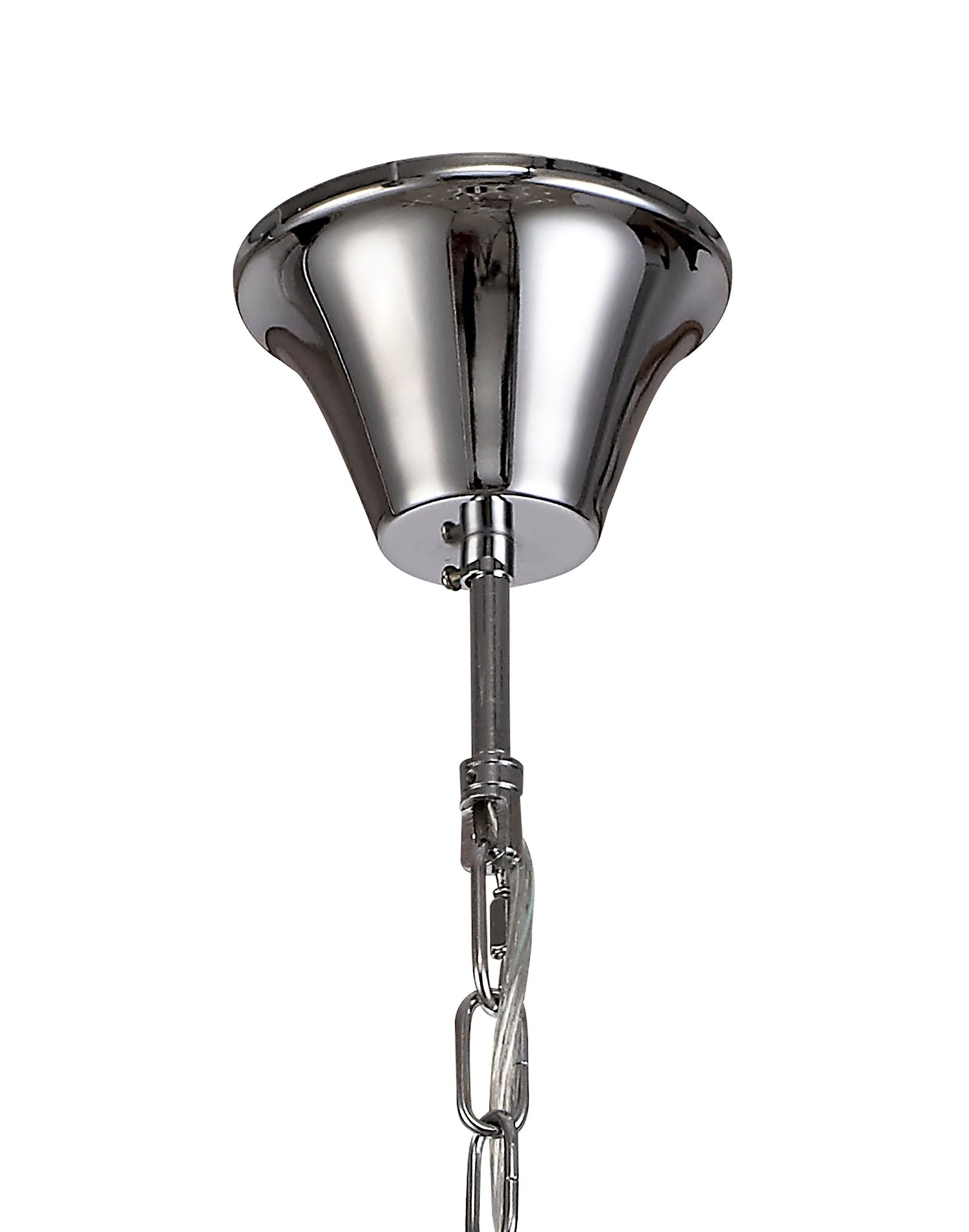 Damson Chandelier Pendant, 12 Light E14, Polished Chrome and Clear Glass and Crystal, ITEM REQUIRES CONSTRUCTION and CONNECTION