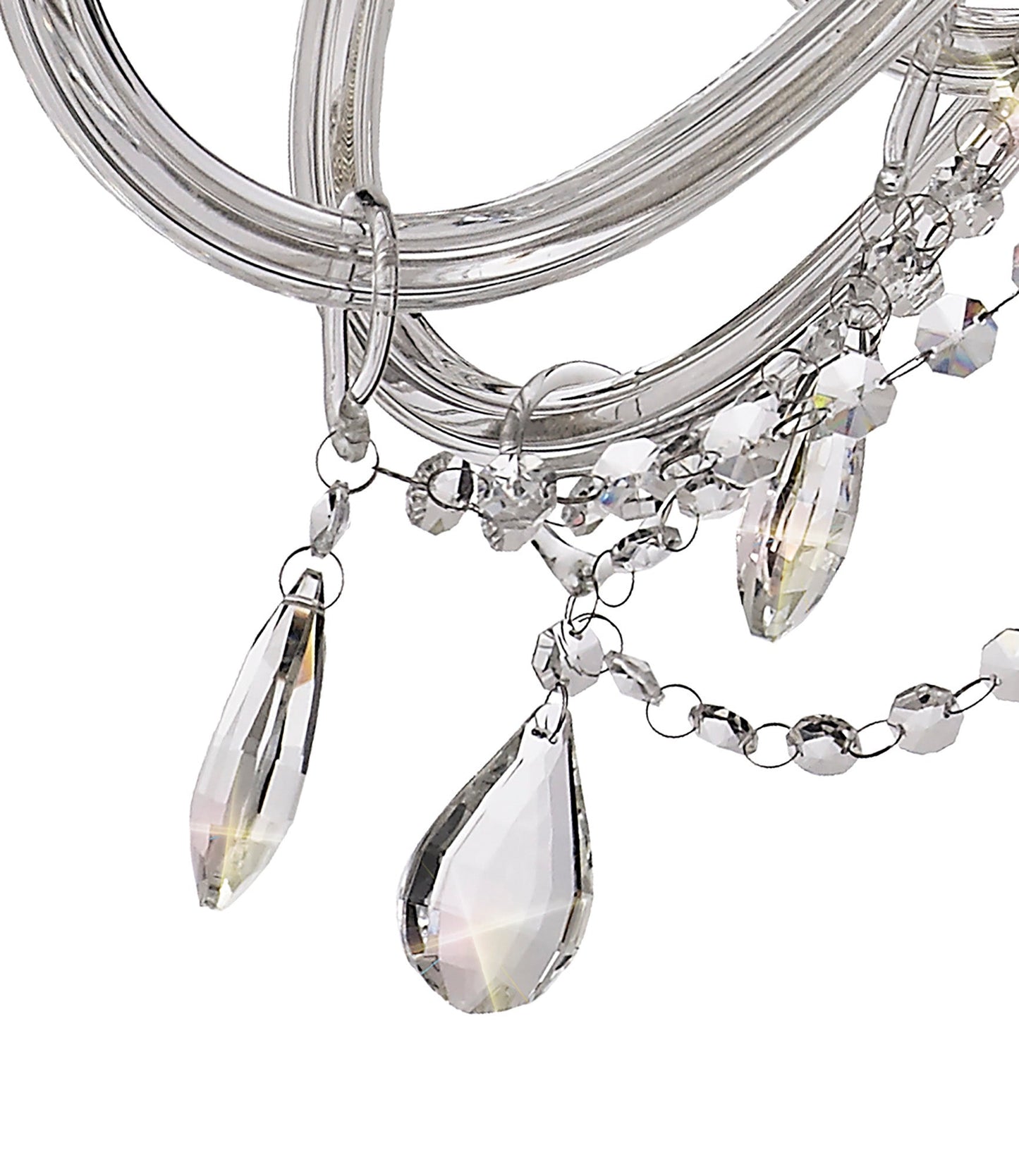 Damson Chandelier Pendant, 12 Light E14, Polished Chrome and Clear Glass and Crystal, ITEM REQUIRES CONSTRUCTION and CONNECTION