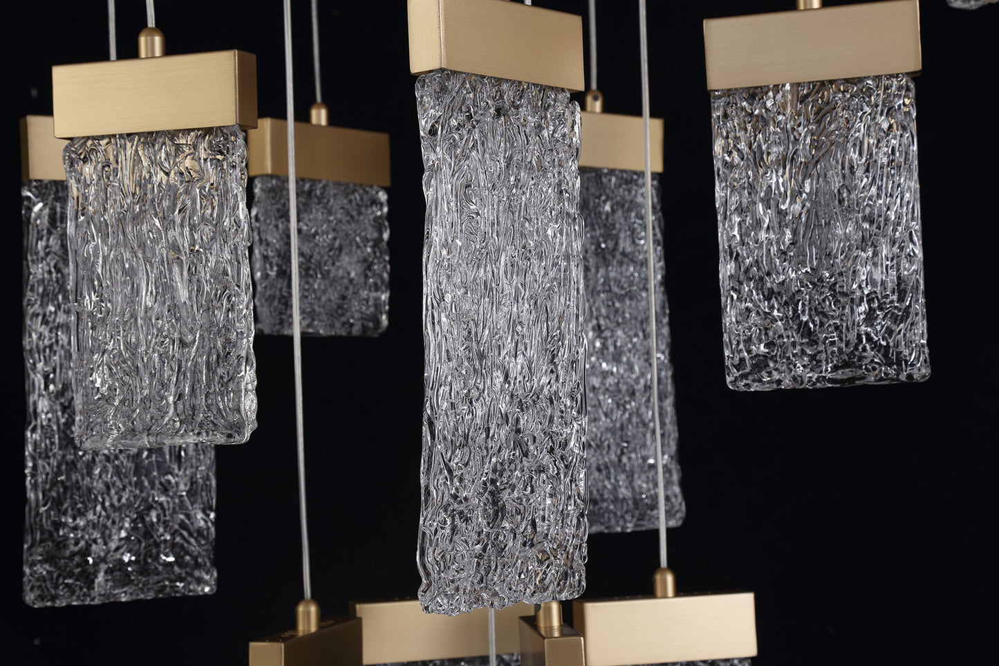 Delamere Pendant Round 5m, 21 x 4.5W LED, 3000K, 3360lm, Painted Brushed Gold, 3yrs Warranty
