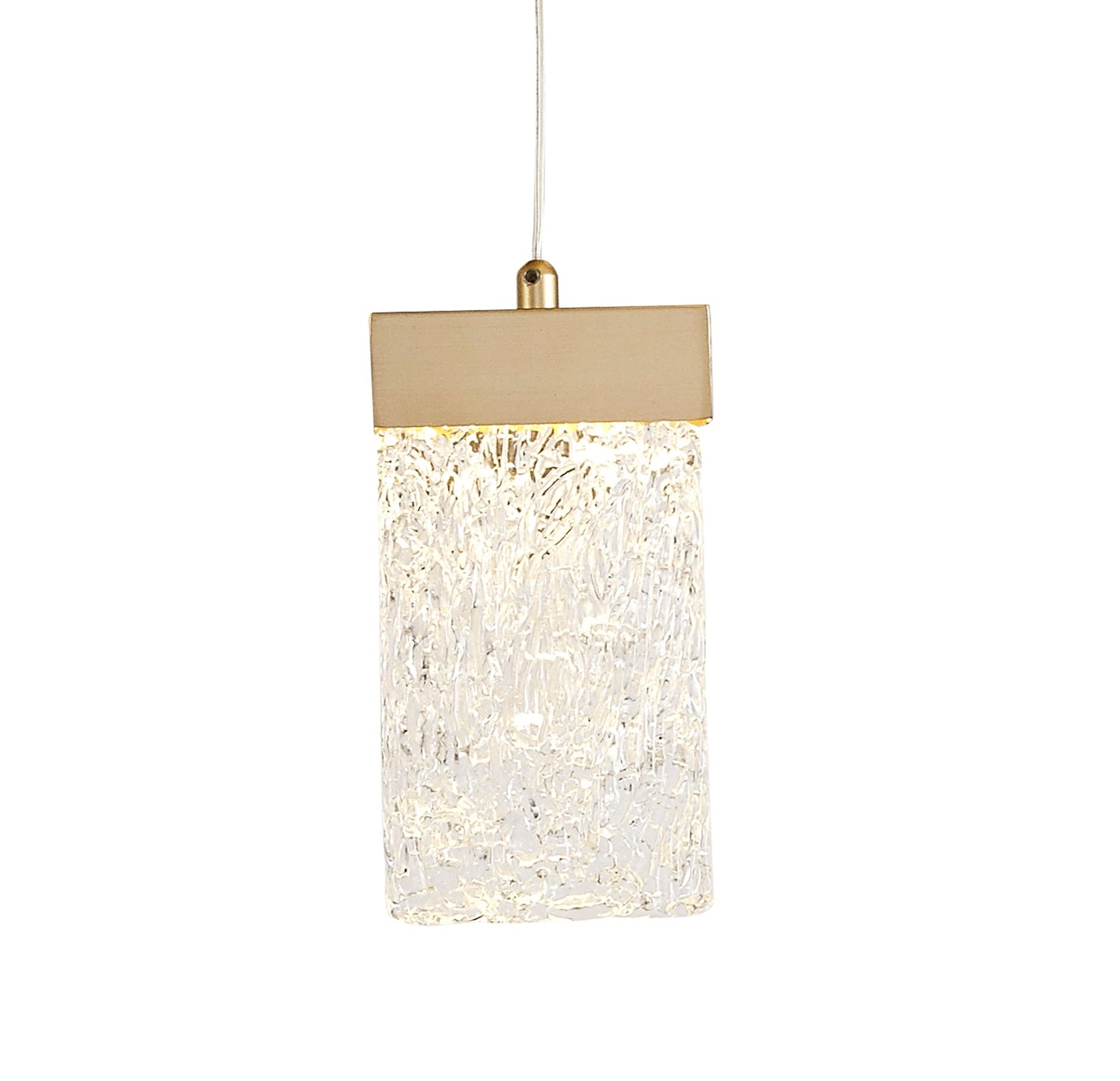Delamere Pendant Round 5m, 21 x 4.5W LED, 3000K, 3360lm, Painted Brushed Gold, 3yrs Warranty