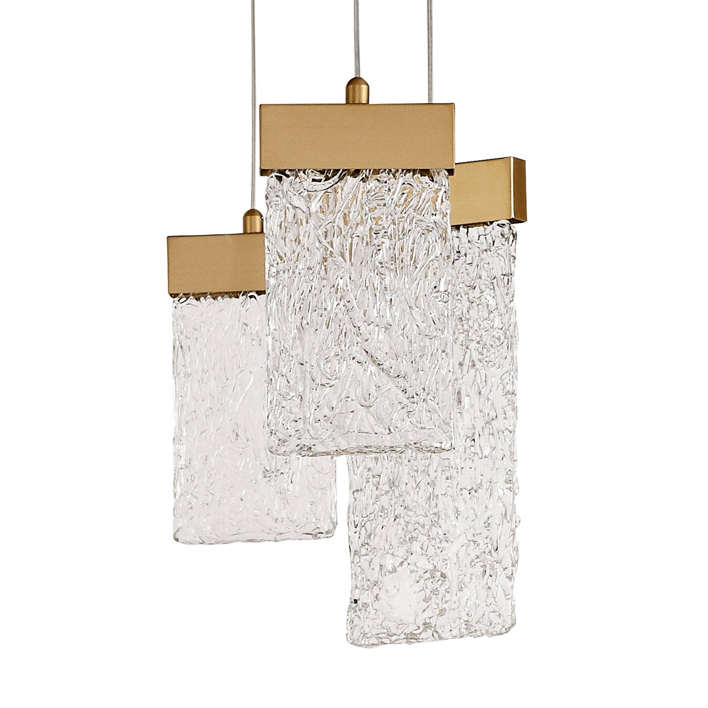 Delamere Pendant Round 5m, 21 x 4.5W LED, 3000K, 3360lm, Painted Brushed Gold, 3yrs Warranty