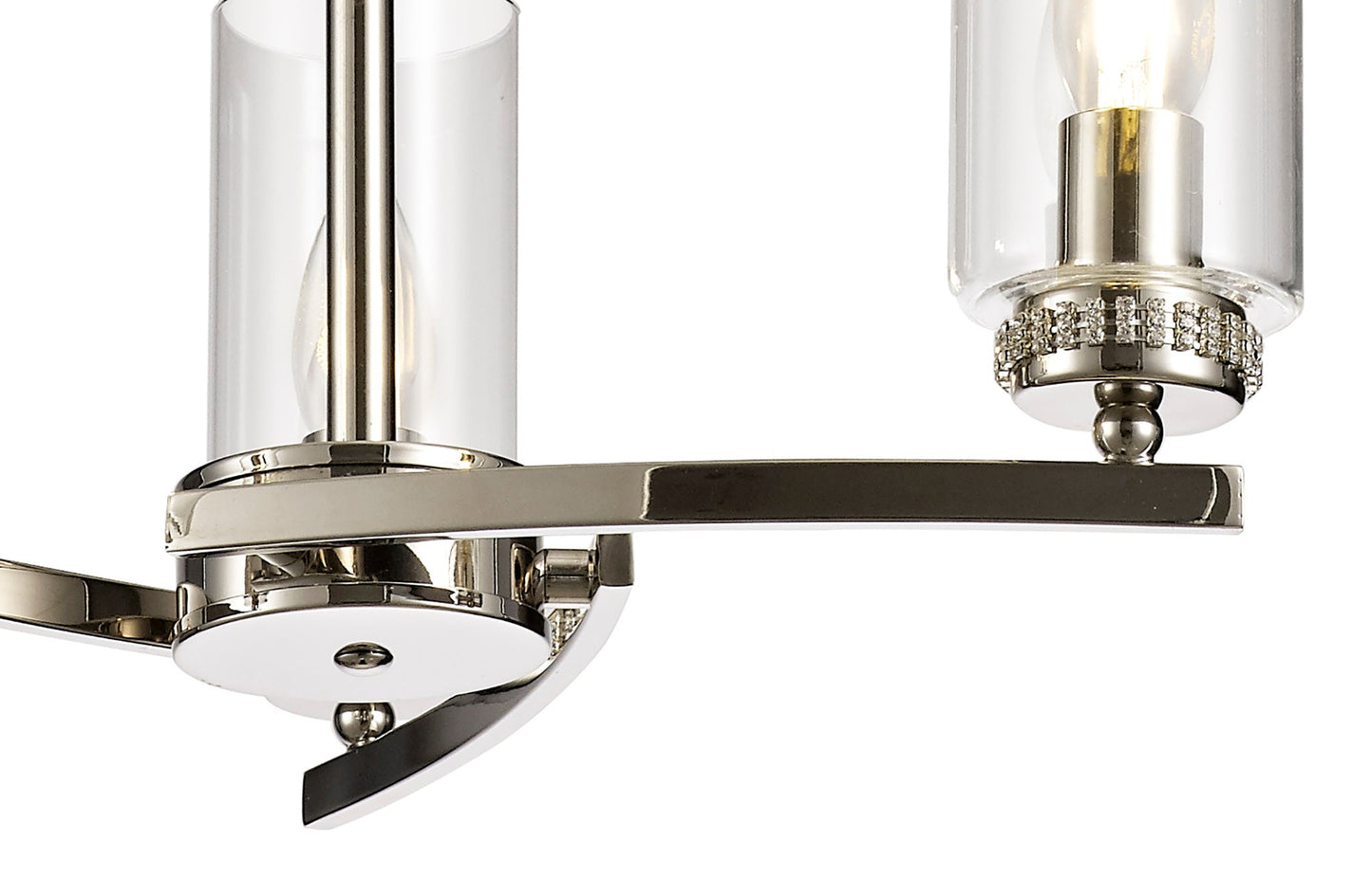 Disley Pendant and Semi Ceiling, 3 x E14, Polished Nickel