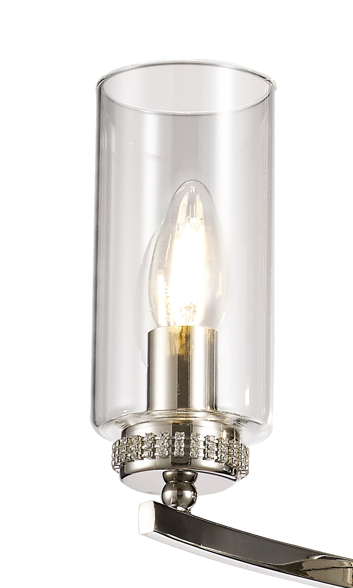 Disley Pendant and Semi Ceiling, 3 x E14, Polished Nickel