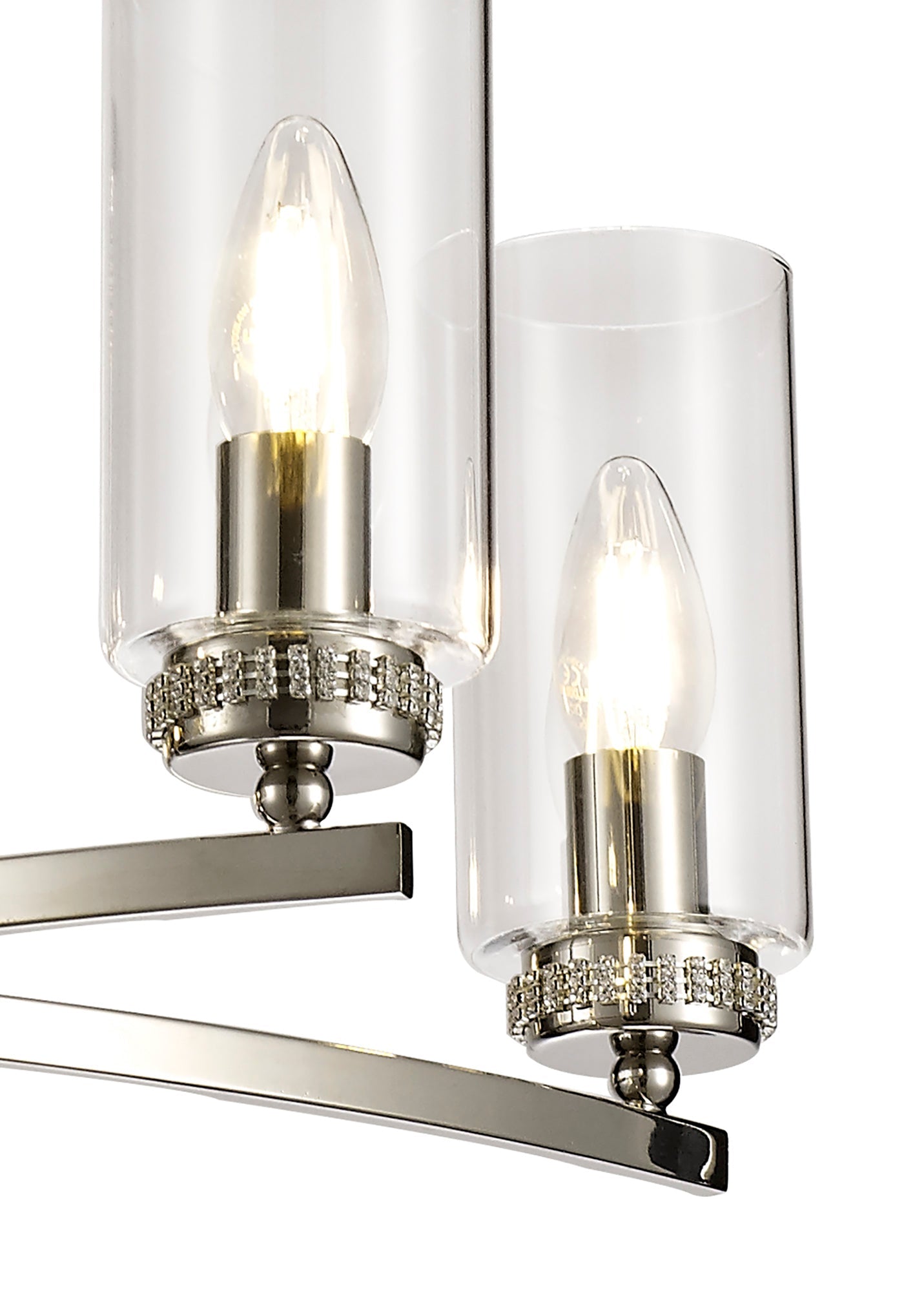 Disley Pendant and Semi Ceiling, 5 x E14, Polished Nickel