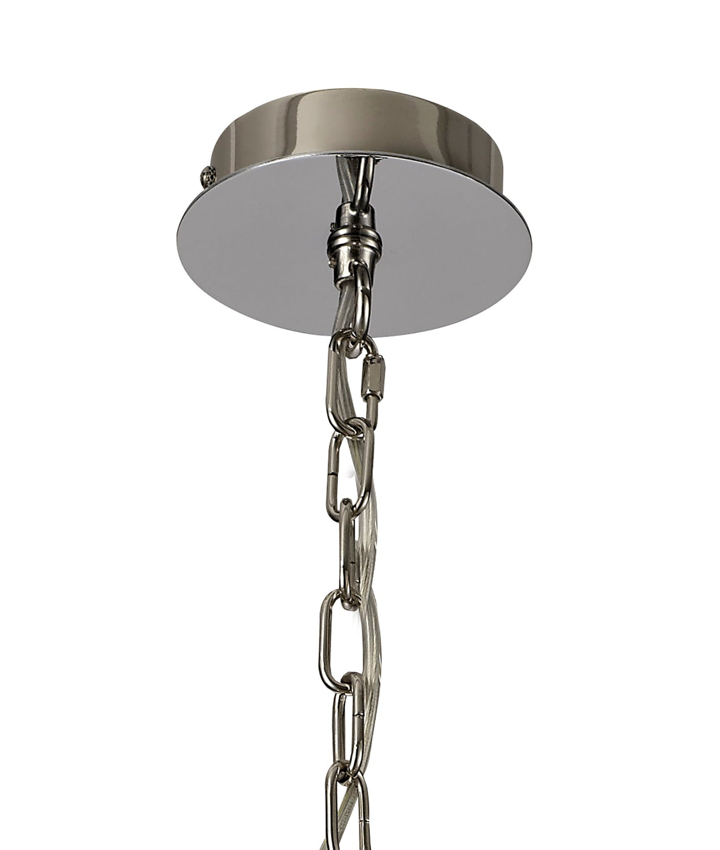 Disley Rectangular Pendant and Semi Ceiling, 6 x E14, Polished Nickel