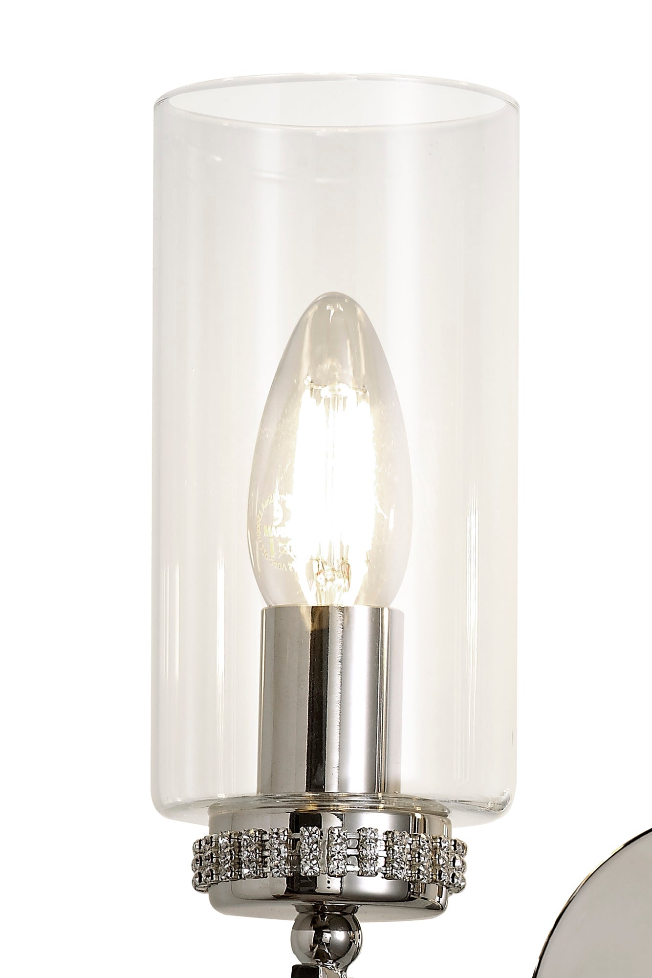 Disley Wall Lamp Switched, 2 x E14, Polished Nickel