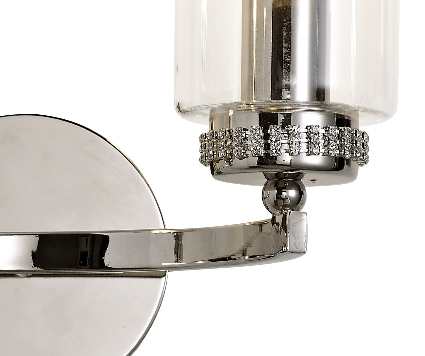 Disley Wall Lamp Switched, 2 x E14, Polished Nickel
