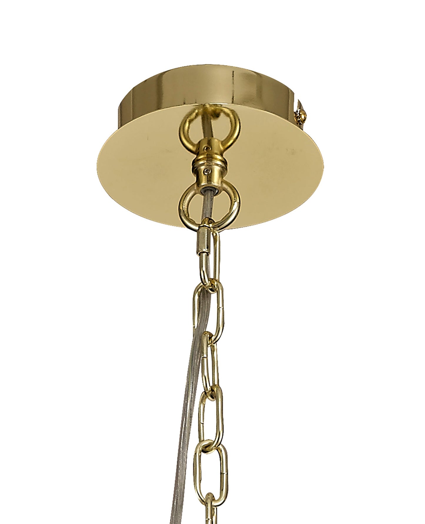 Disley Pendant and Semi Ceiling, 3 x E14, Polished Gold
