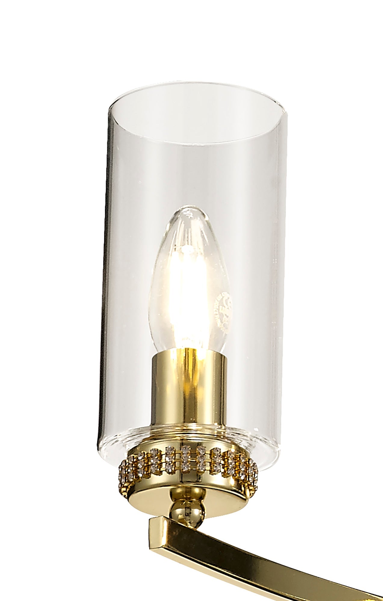Disley Pendant and Semi Ceiling, 3 x E14, Polished Gold