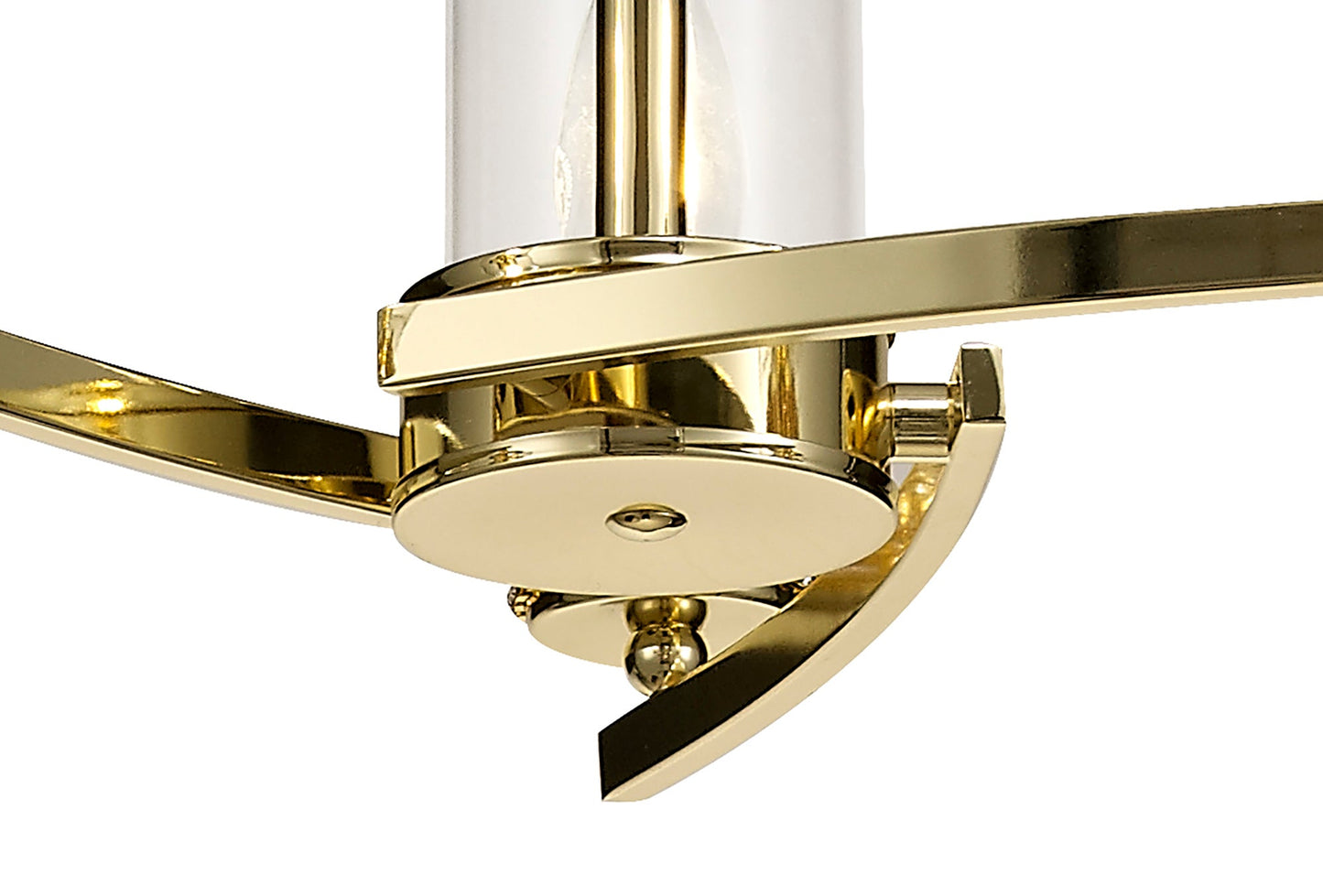 Disley Pendant and Semi Ceiling, 3 x E14, Polished Gold