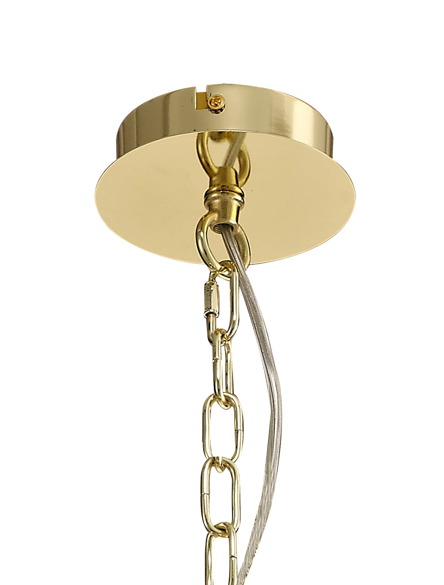 Disley Pendant and Semi Ceiling, 5 x E14, Polished Gold