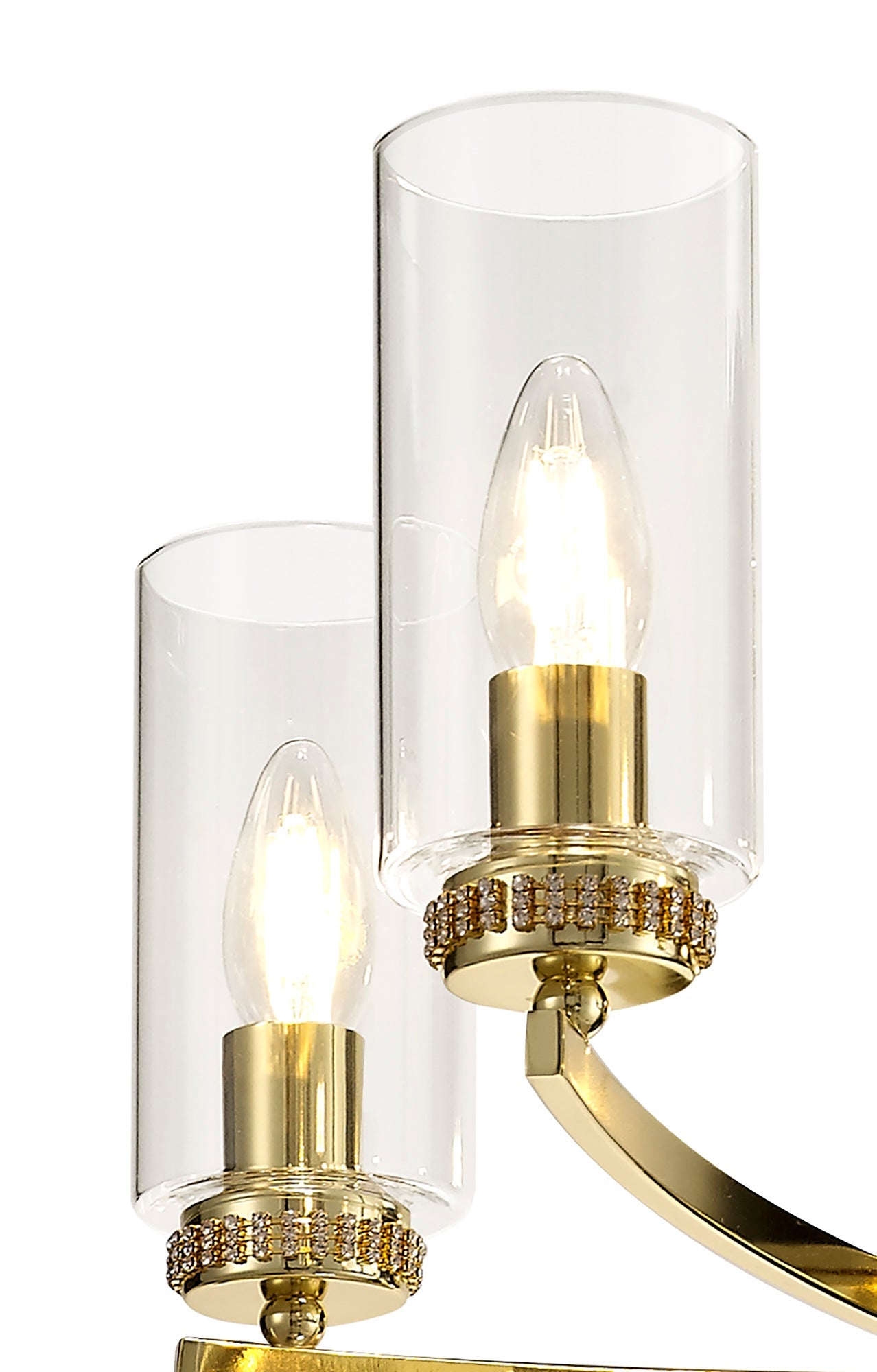 Disley Pendant and Semi Ceiling, 5 x E14, Polished Gold