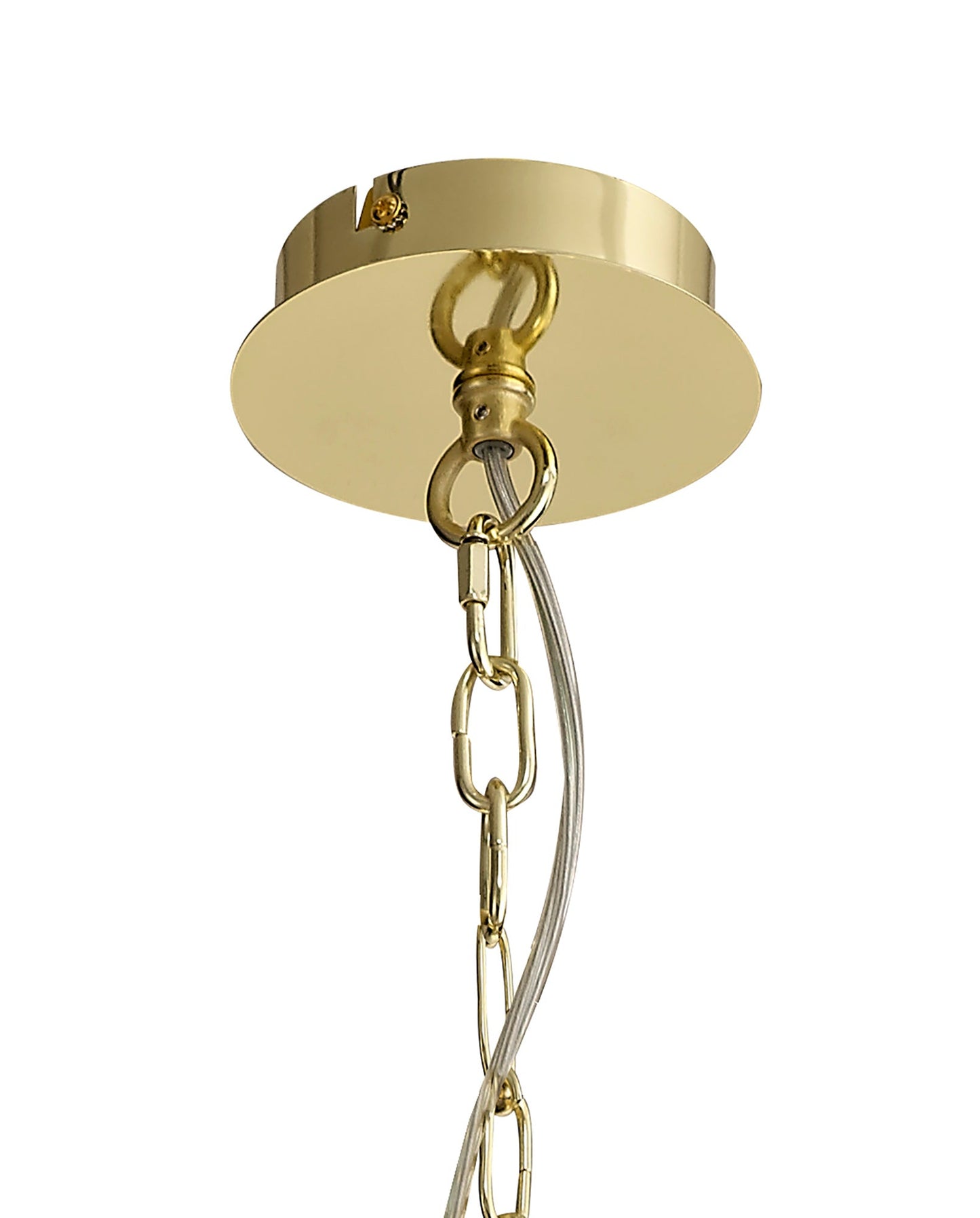 Disley Rectangular Pendant and Semi Ceiling, 6 x E14, Polished Gold
